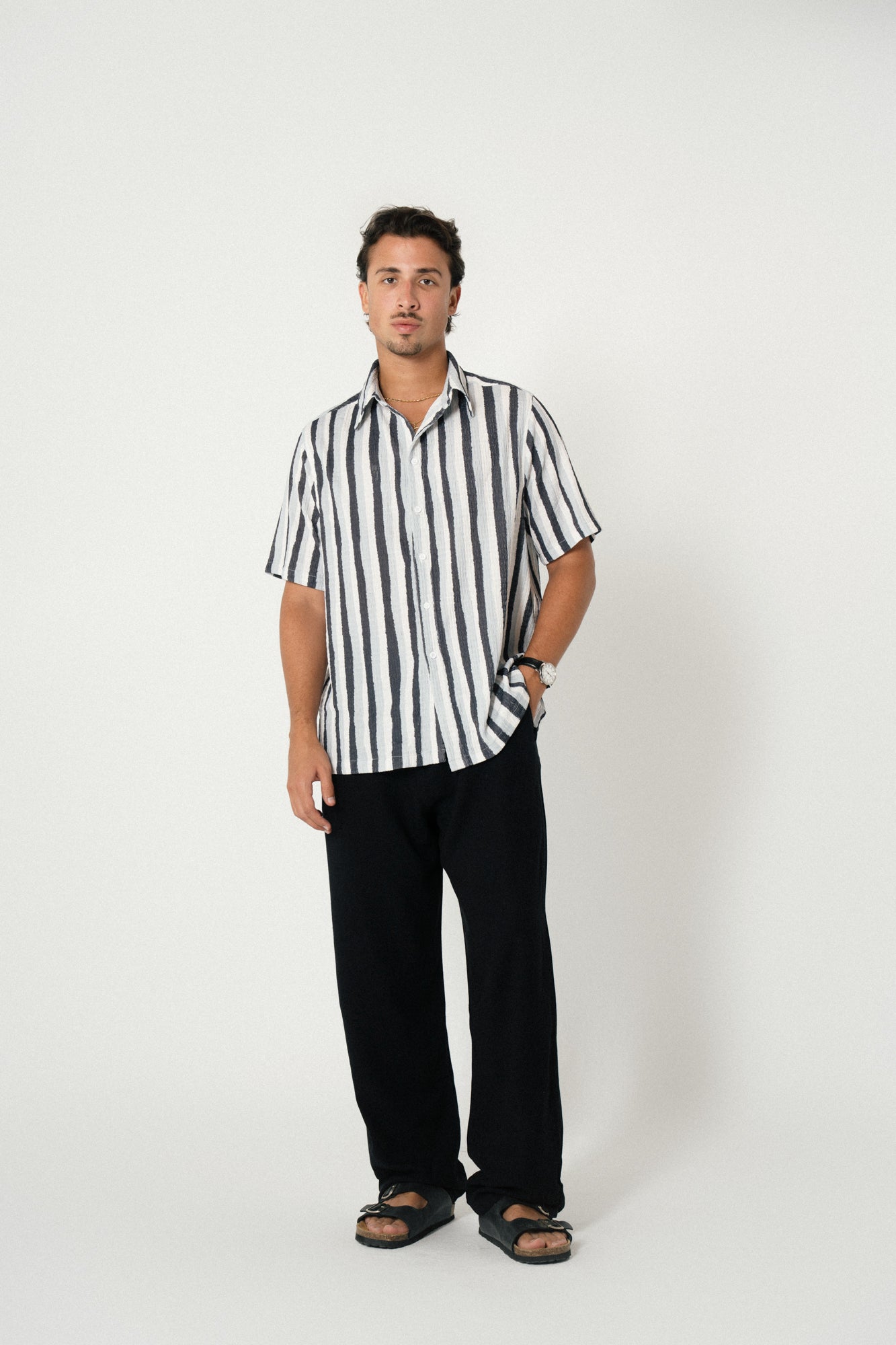 Nomad Stripes Shirt - Grey