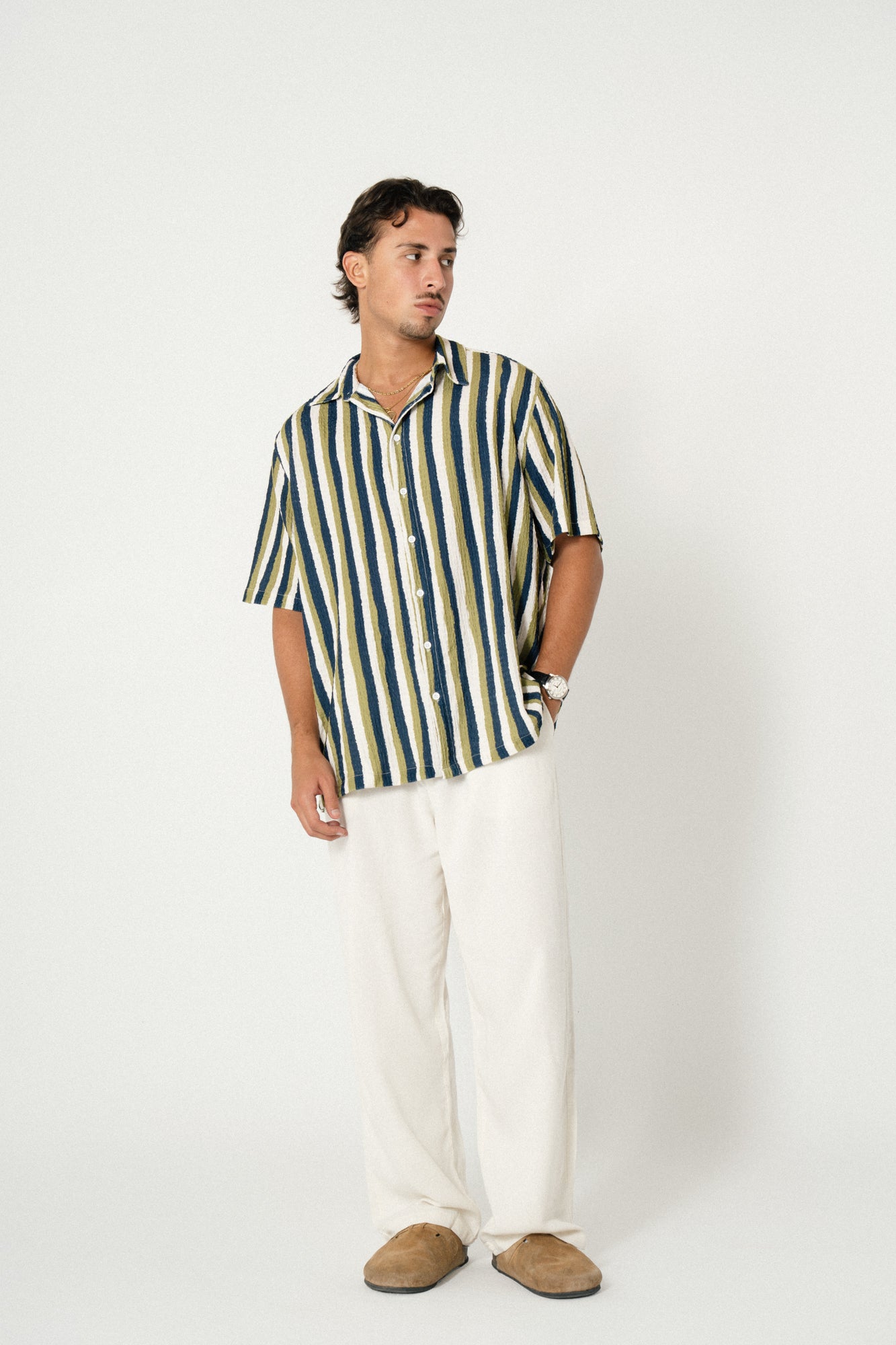 Nomad Stripes Shirt - earthy