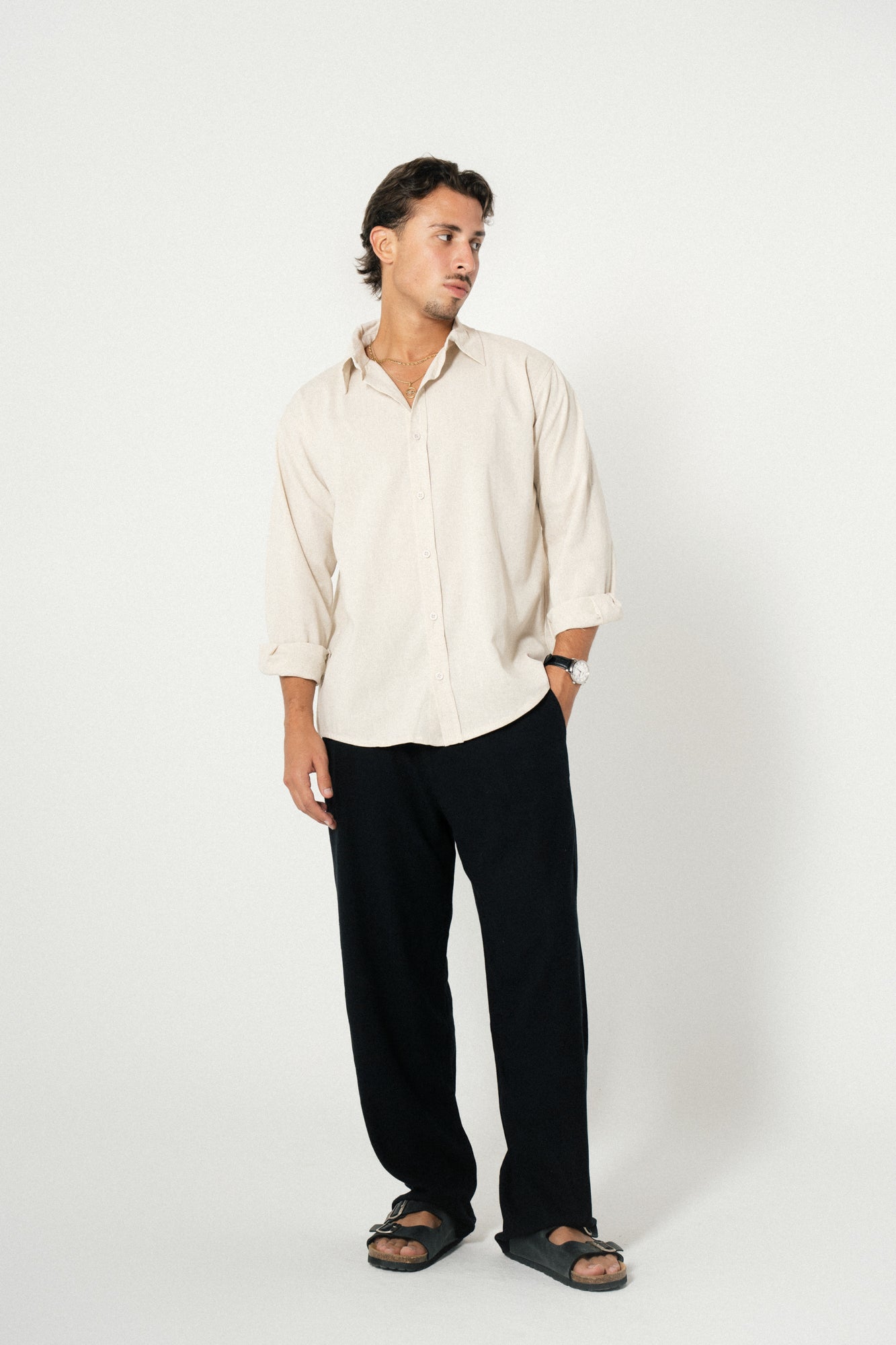 Men Full Sleeves Linen Shirts