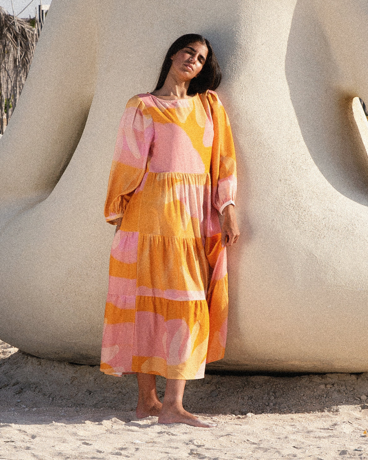 Cloud dress with full sleeves