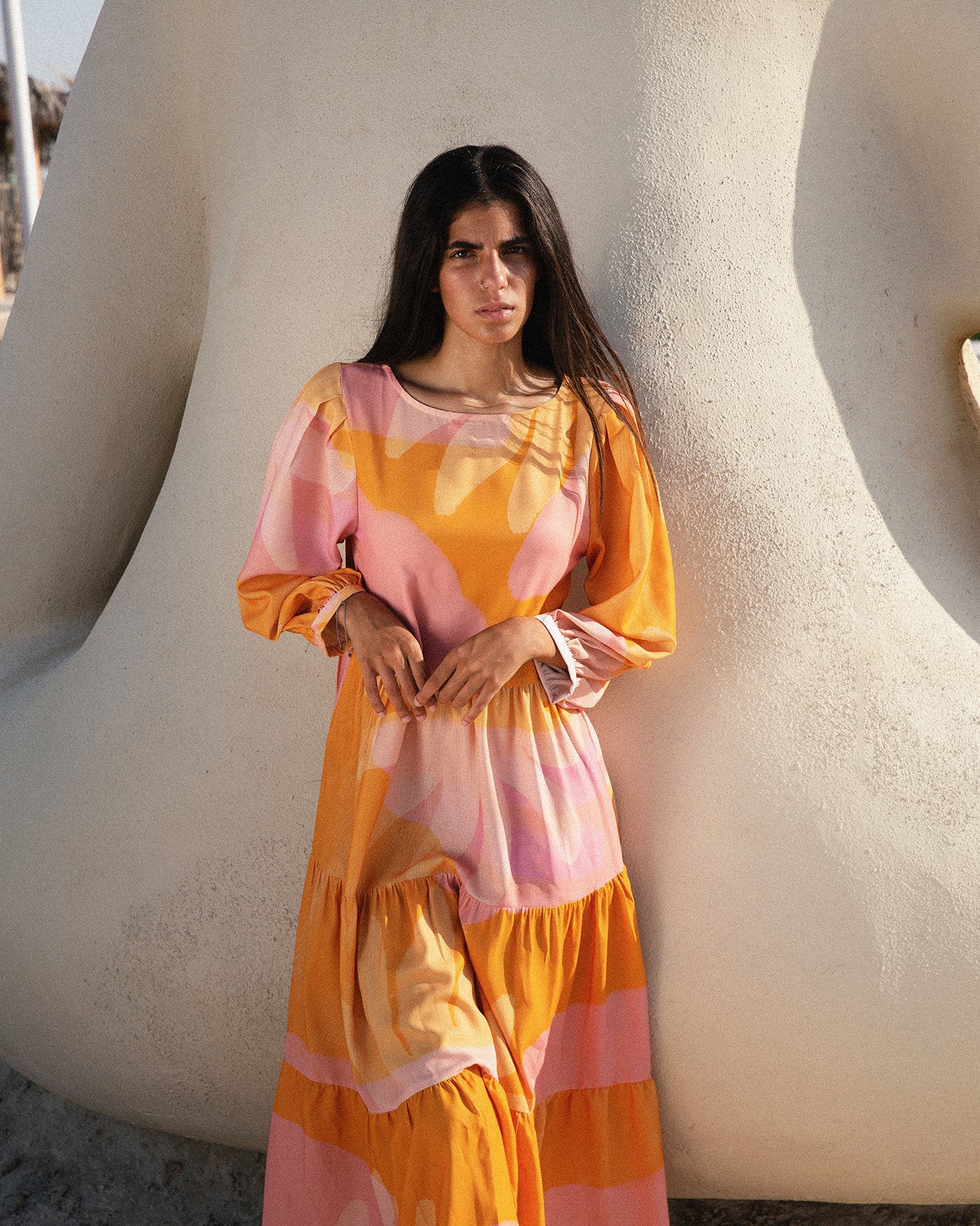 Cloud dress with full sleeves