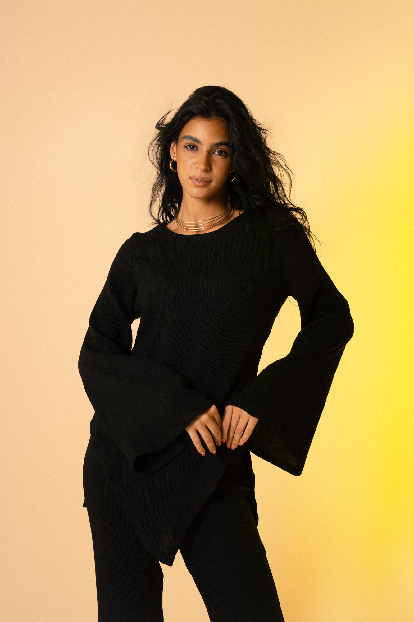 Earthen Flow Top - Black