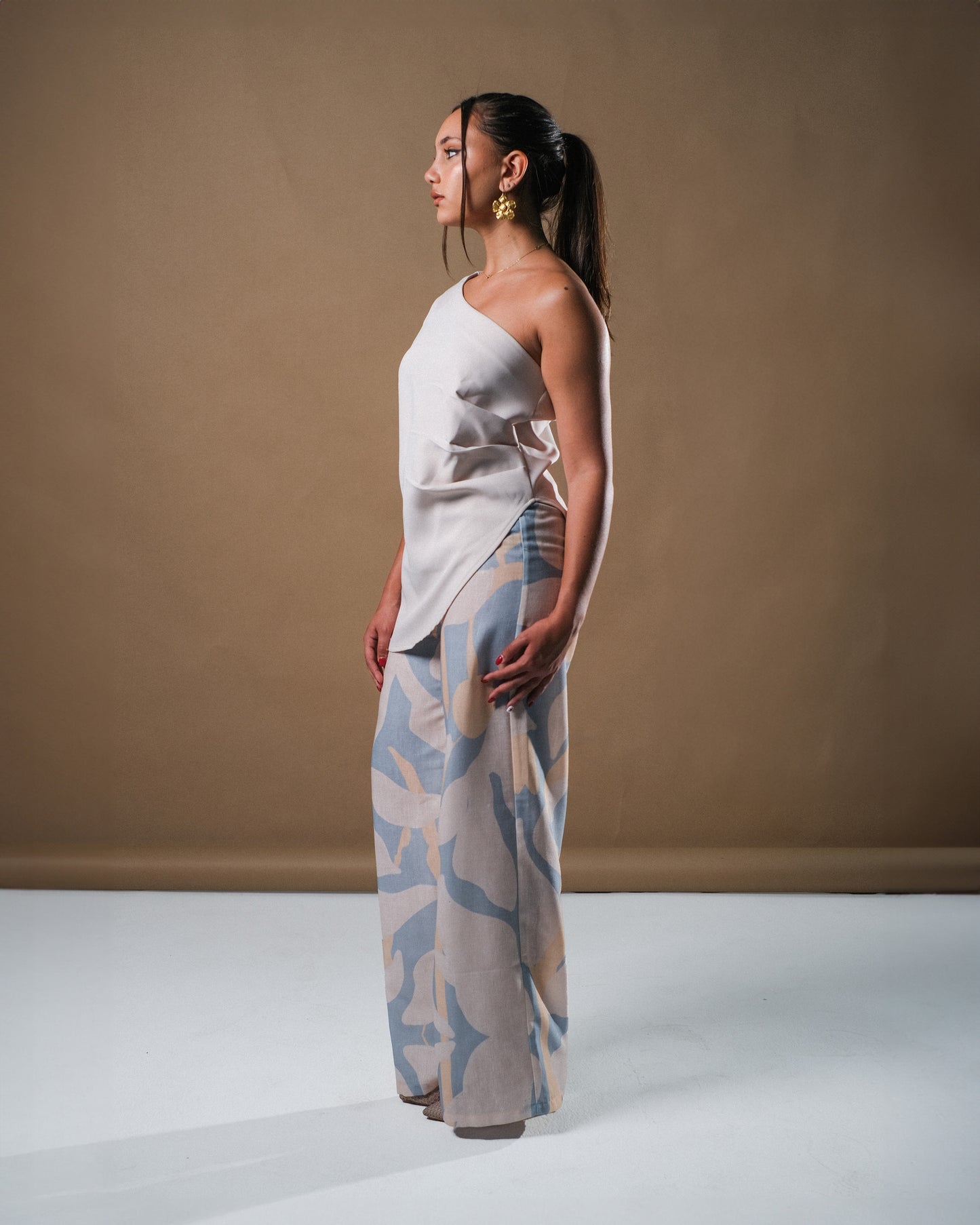 Floral Pants - Light Blue