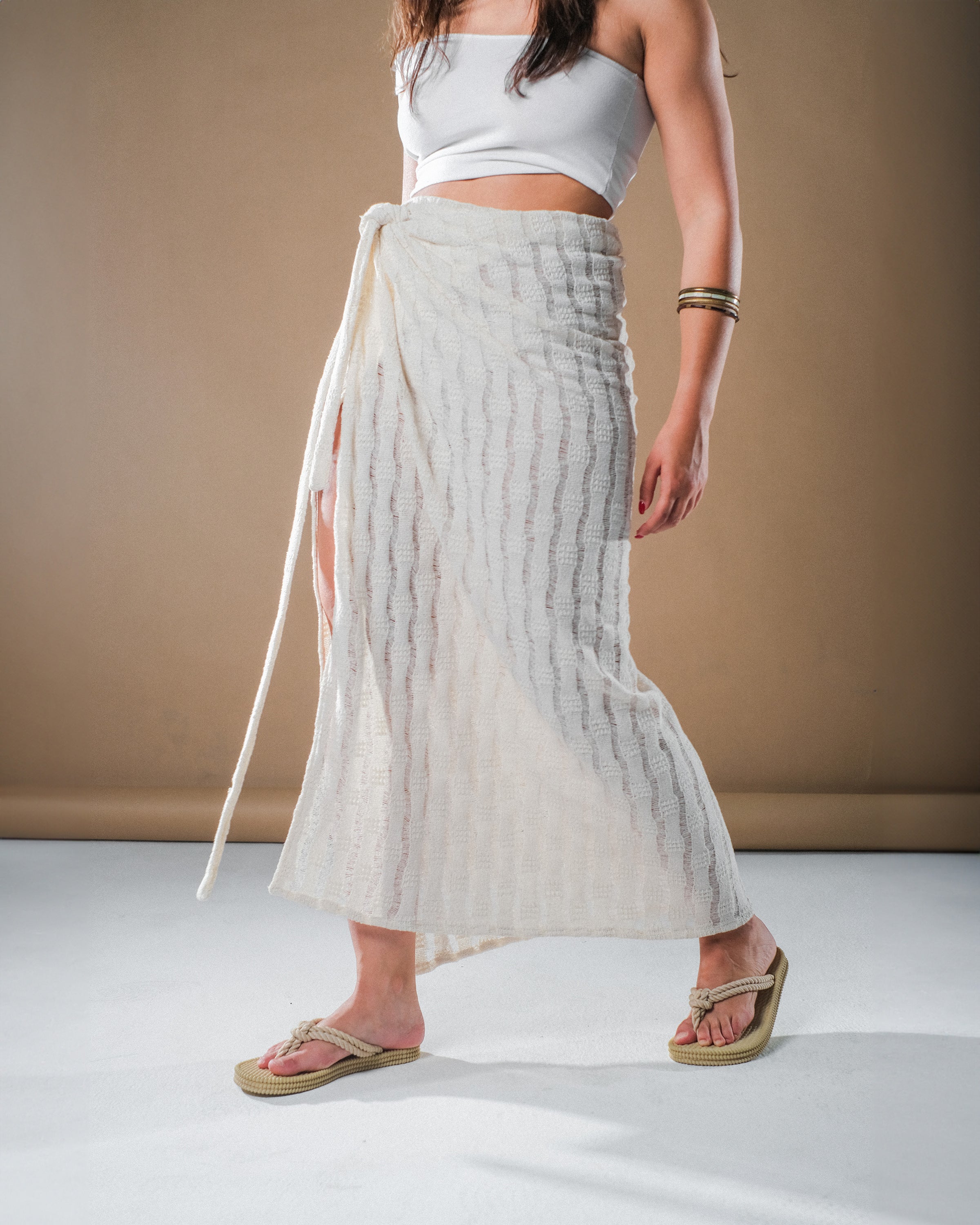 Mesh Wrap Skirt