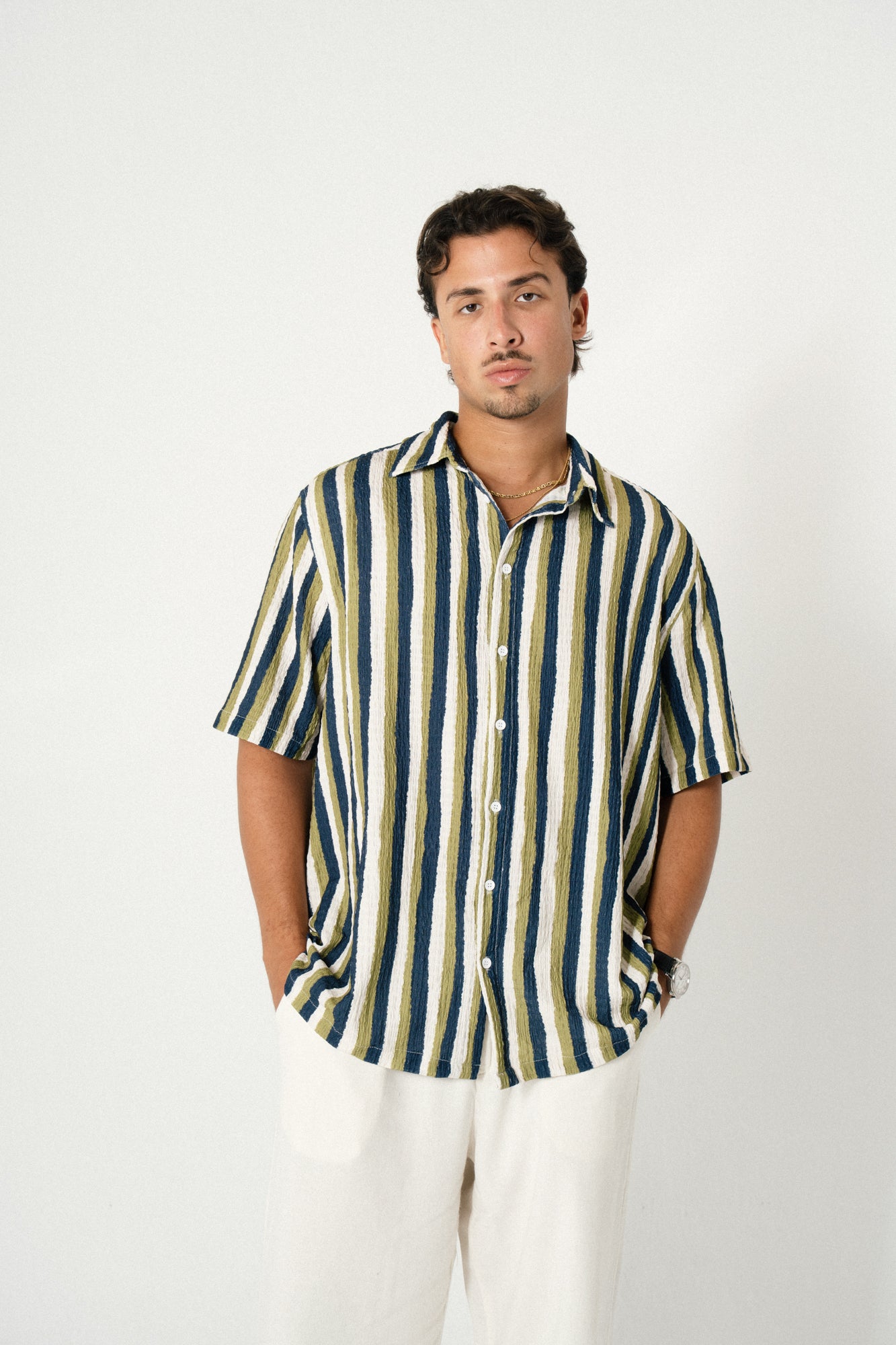 Nomad Stripes Shirt - earthy