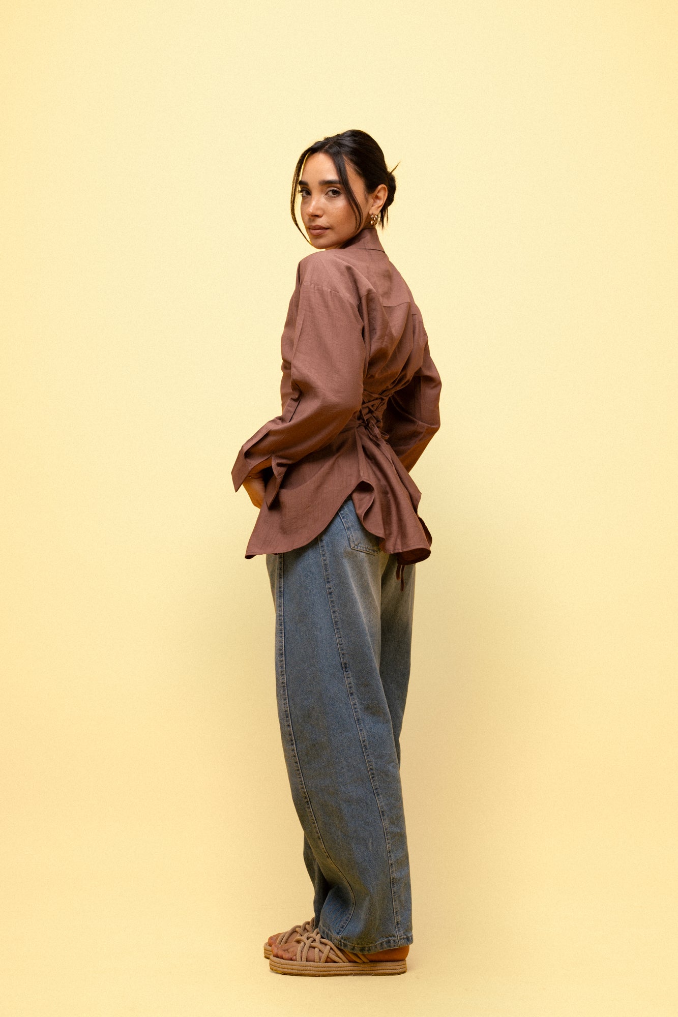 Snatched Shirt in Brown