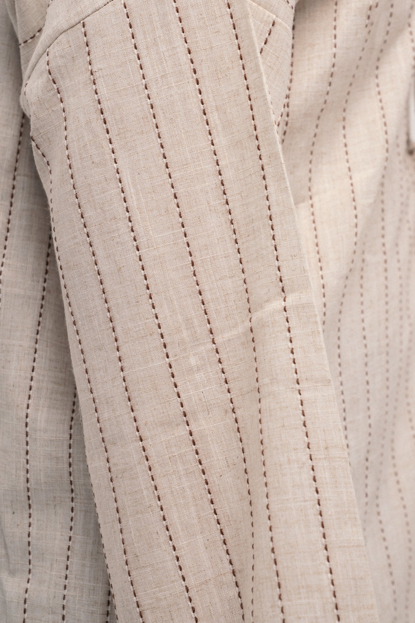 Knot Top - Beige x Brown