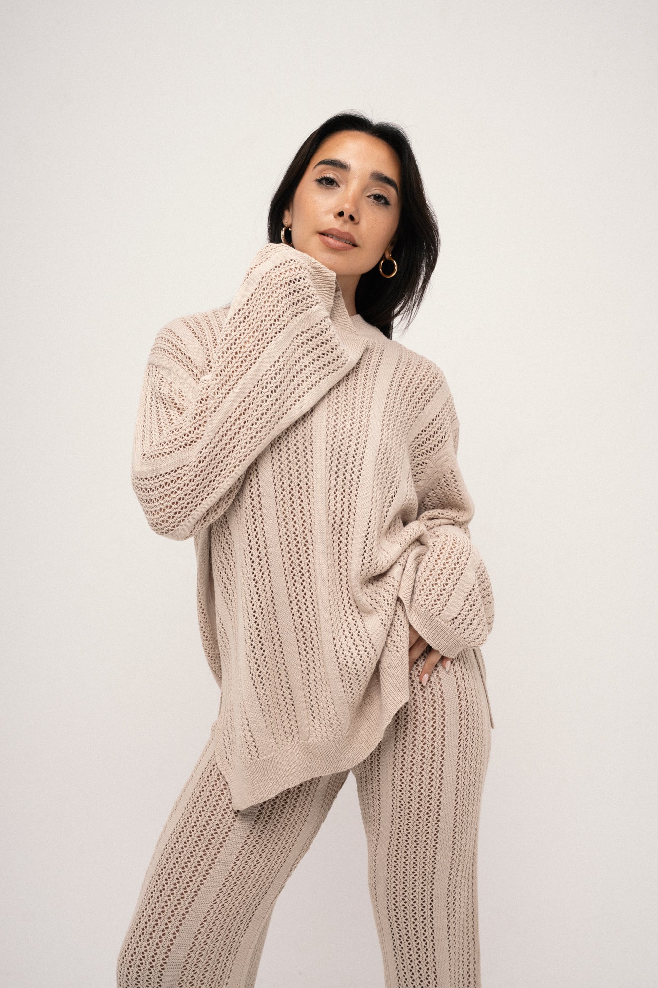 The Woven Set Beige