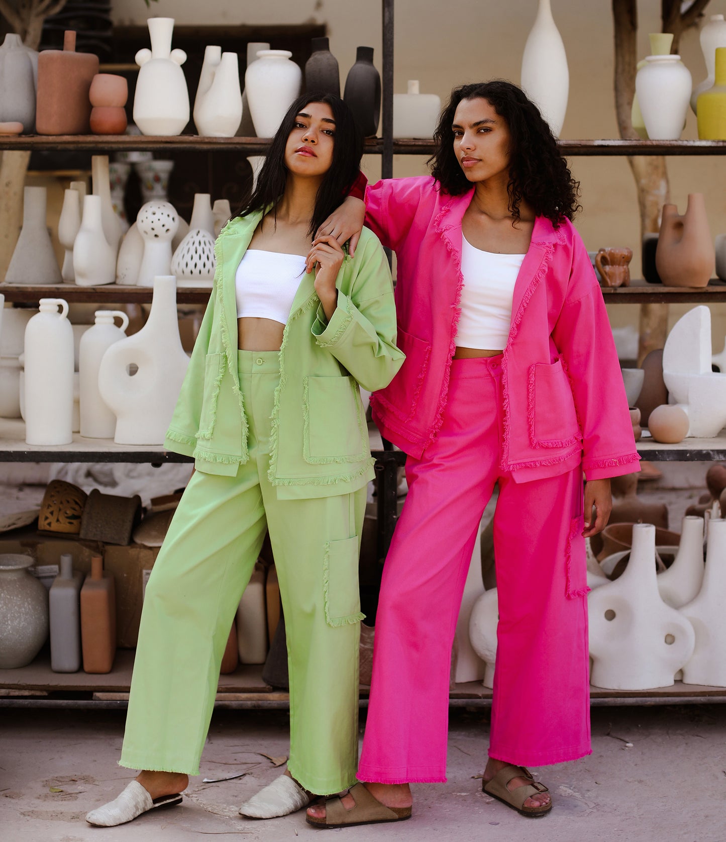 Not So Casual Set - Apple Green