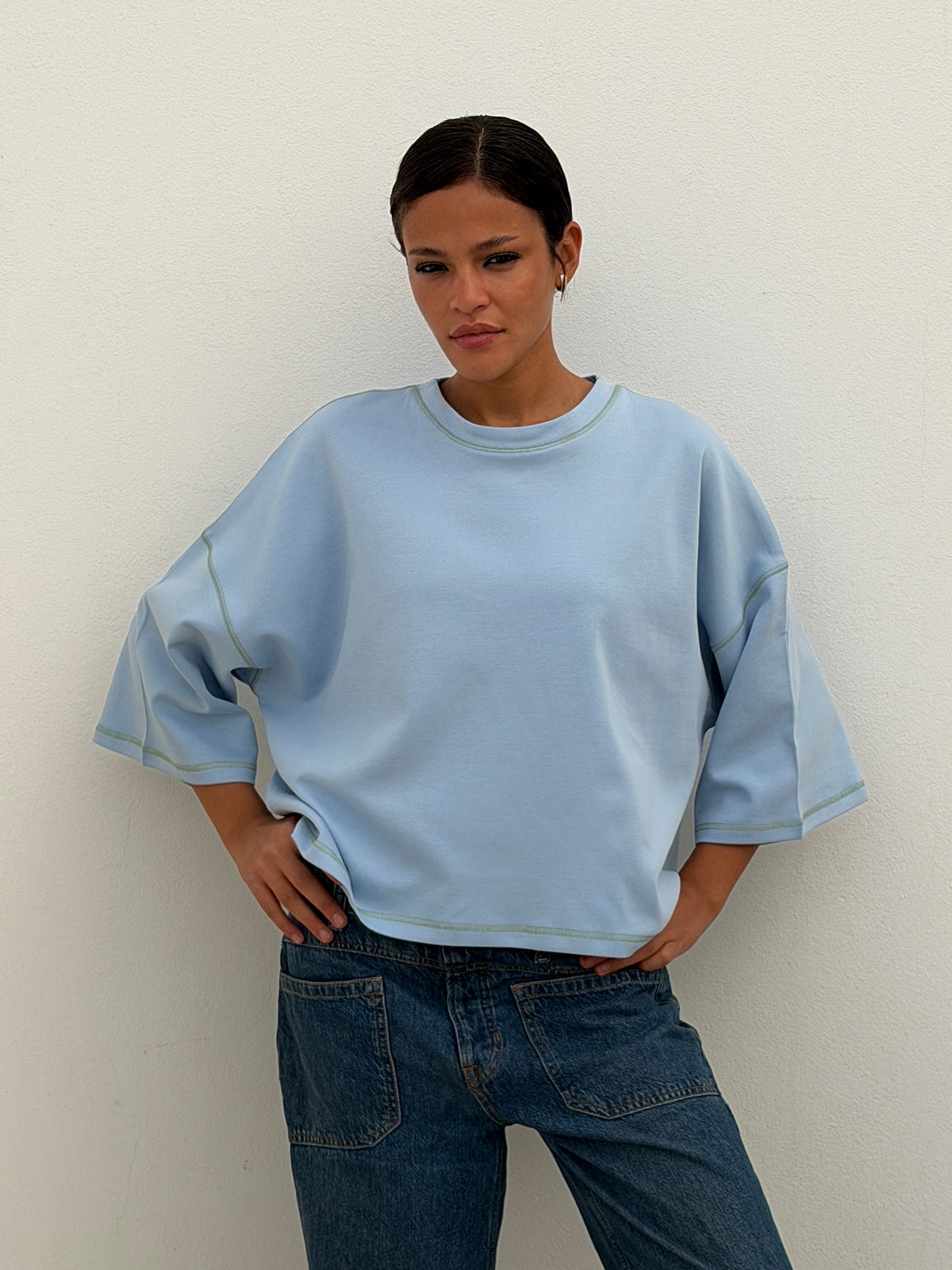 On The Go Tee - Light Blue