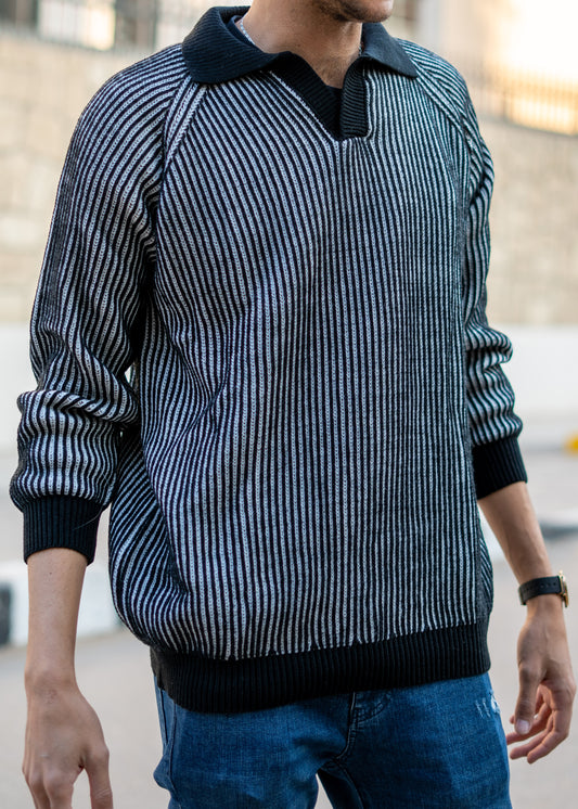 The Minimal Knit for Him - Black x Off-White