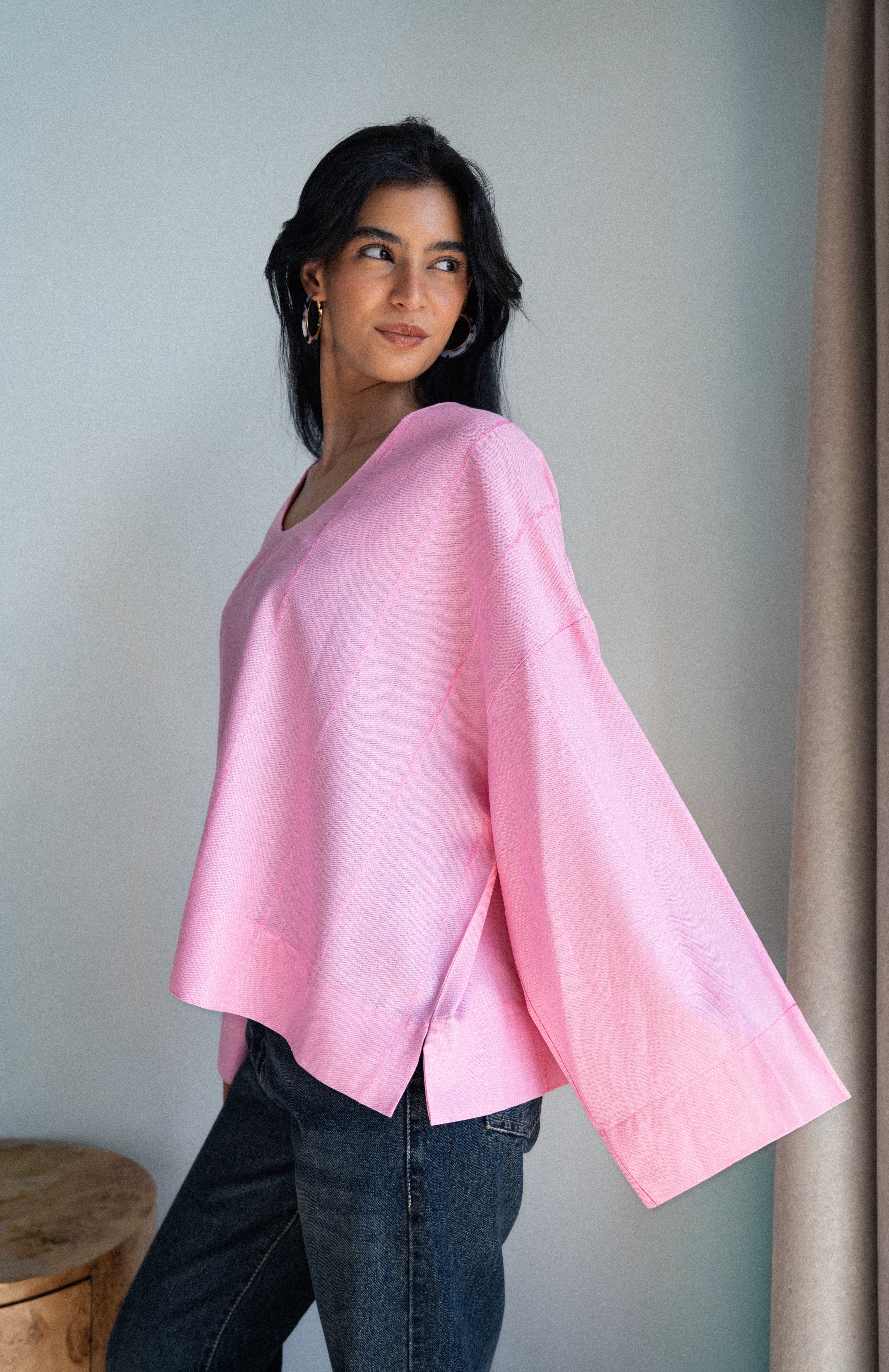 Candy Linen Top - Pink