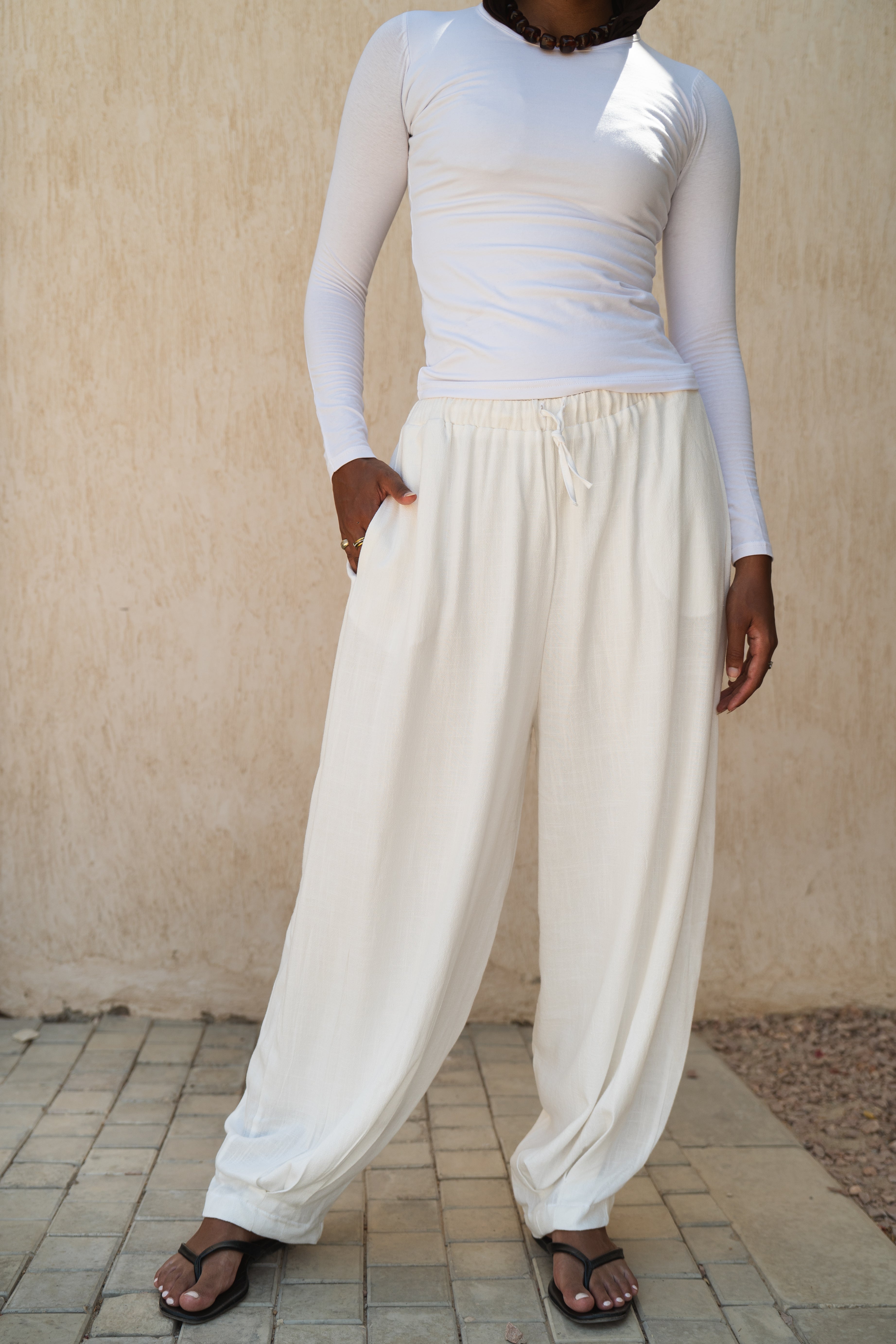 Fiesta Pants - plain white