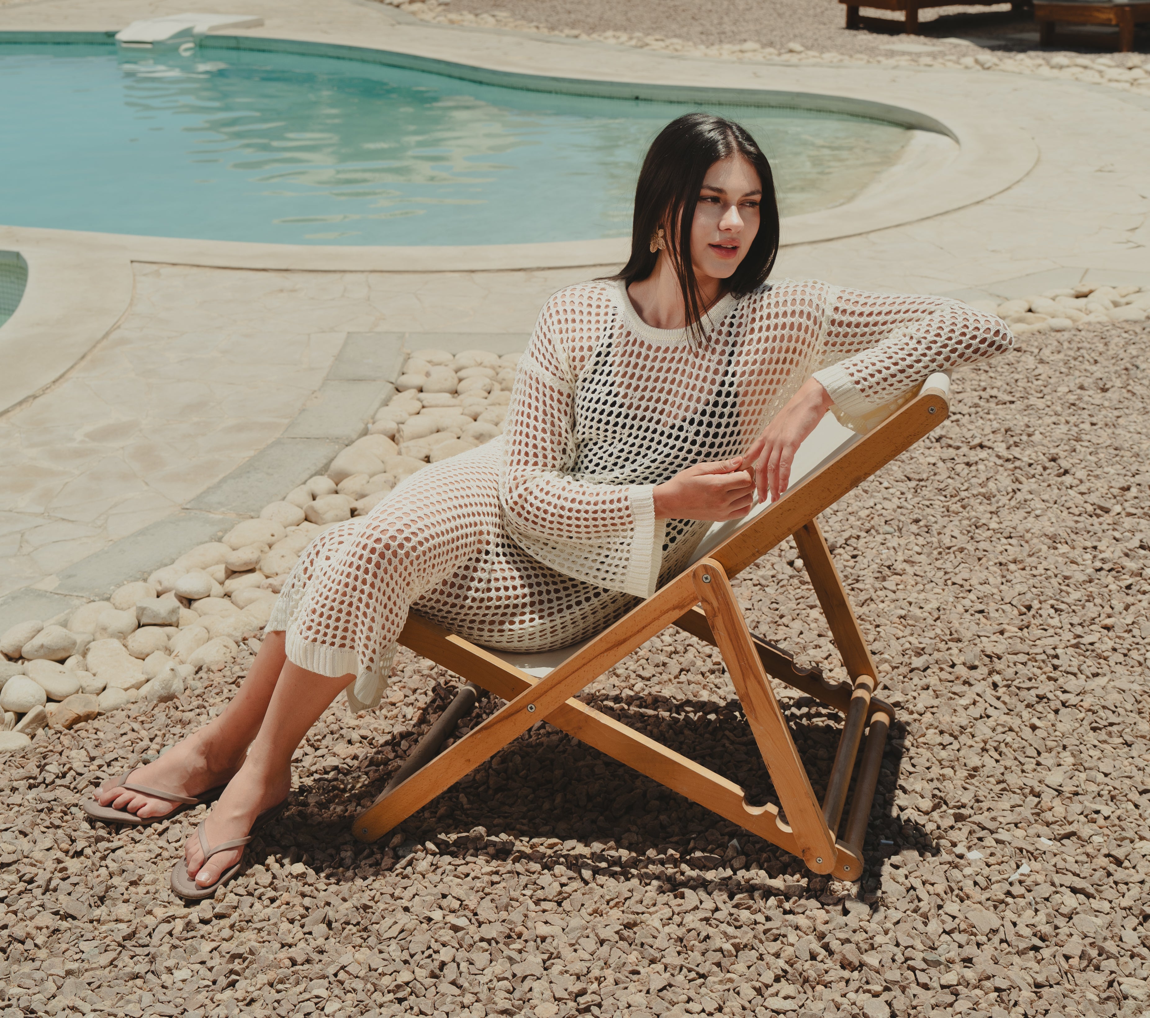 Crochet dress - Offwhite