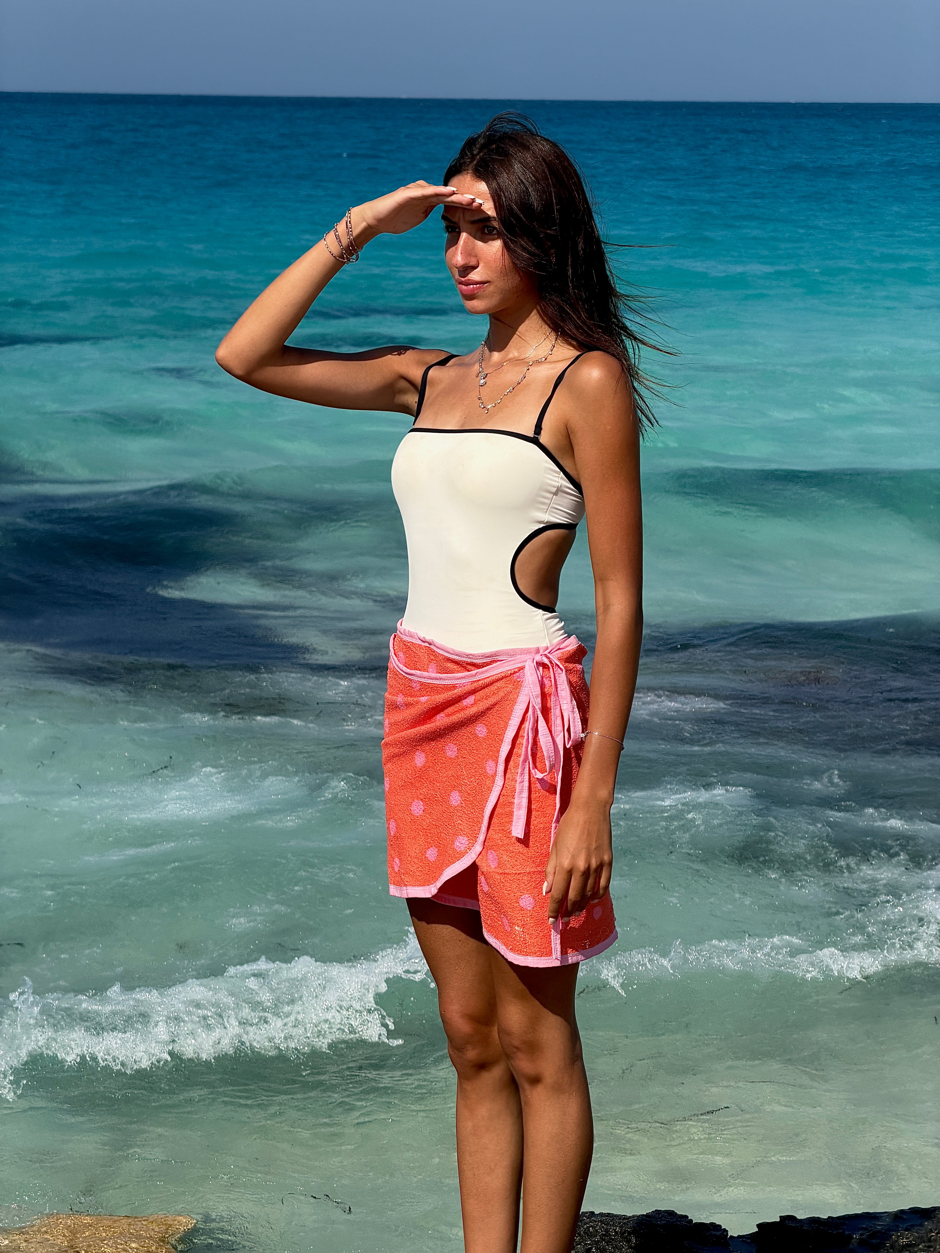 Short towel wrap skirt