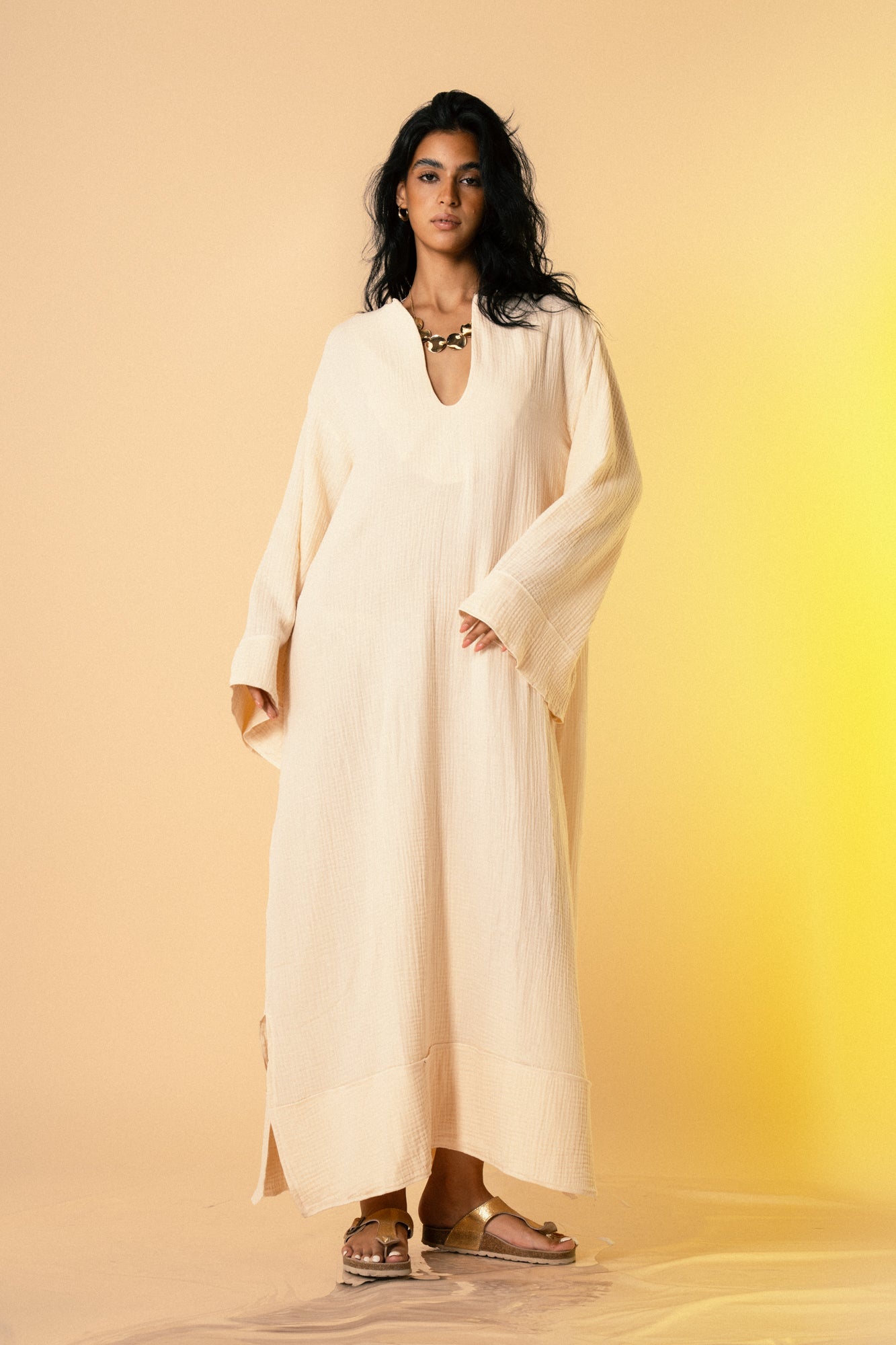 Oasis Dress - Butter yellow
