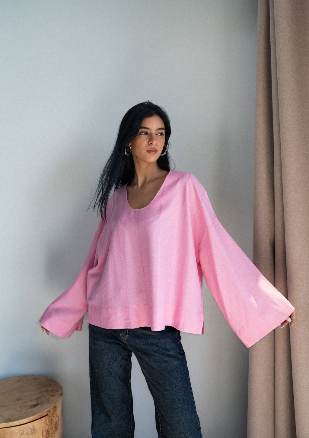 Candy Linen Top - Pink