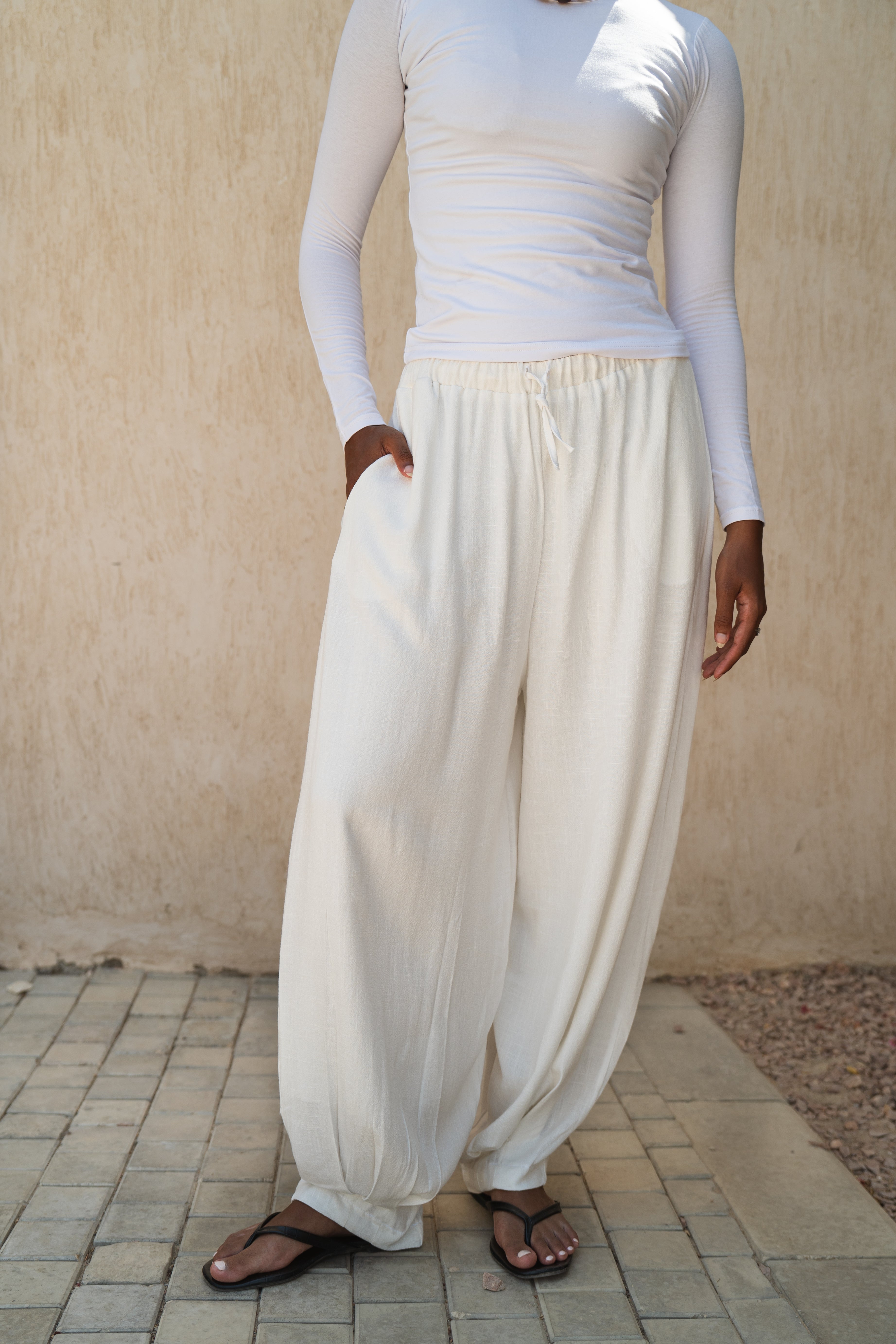 Fiesta Pants - plain white