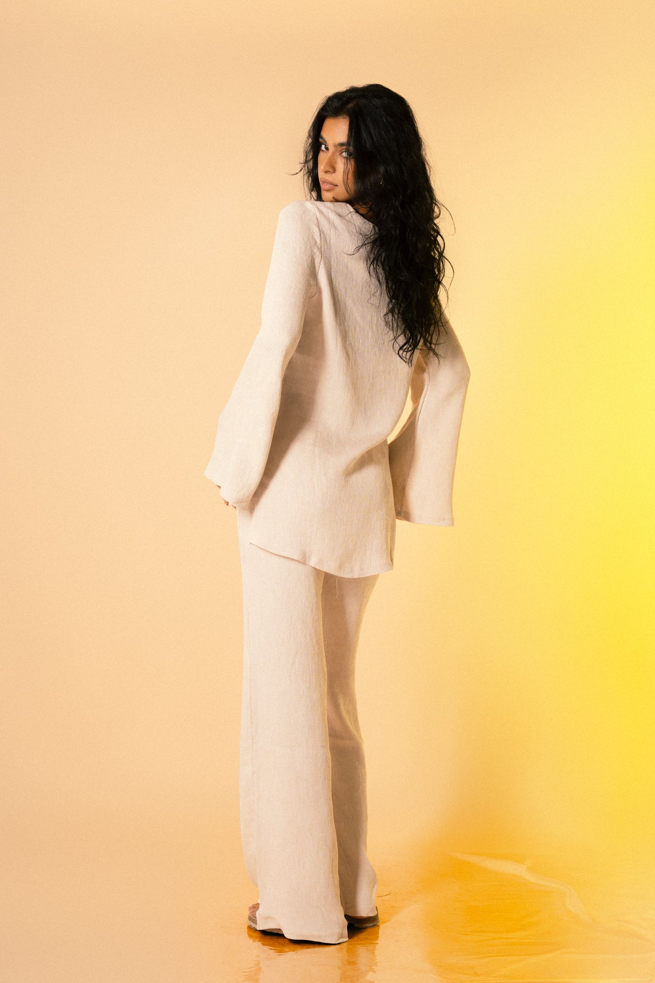 Earthen Flow Top - Light Beige