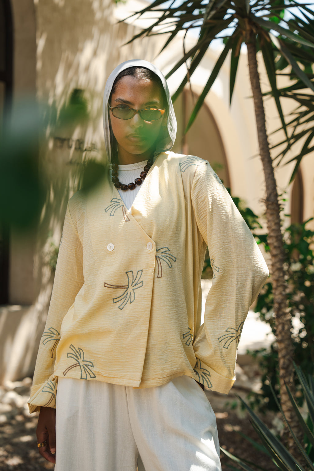 Sa World embroidery shirt - The Palm
