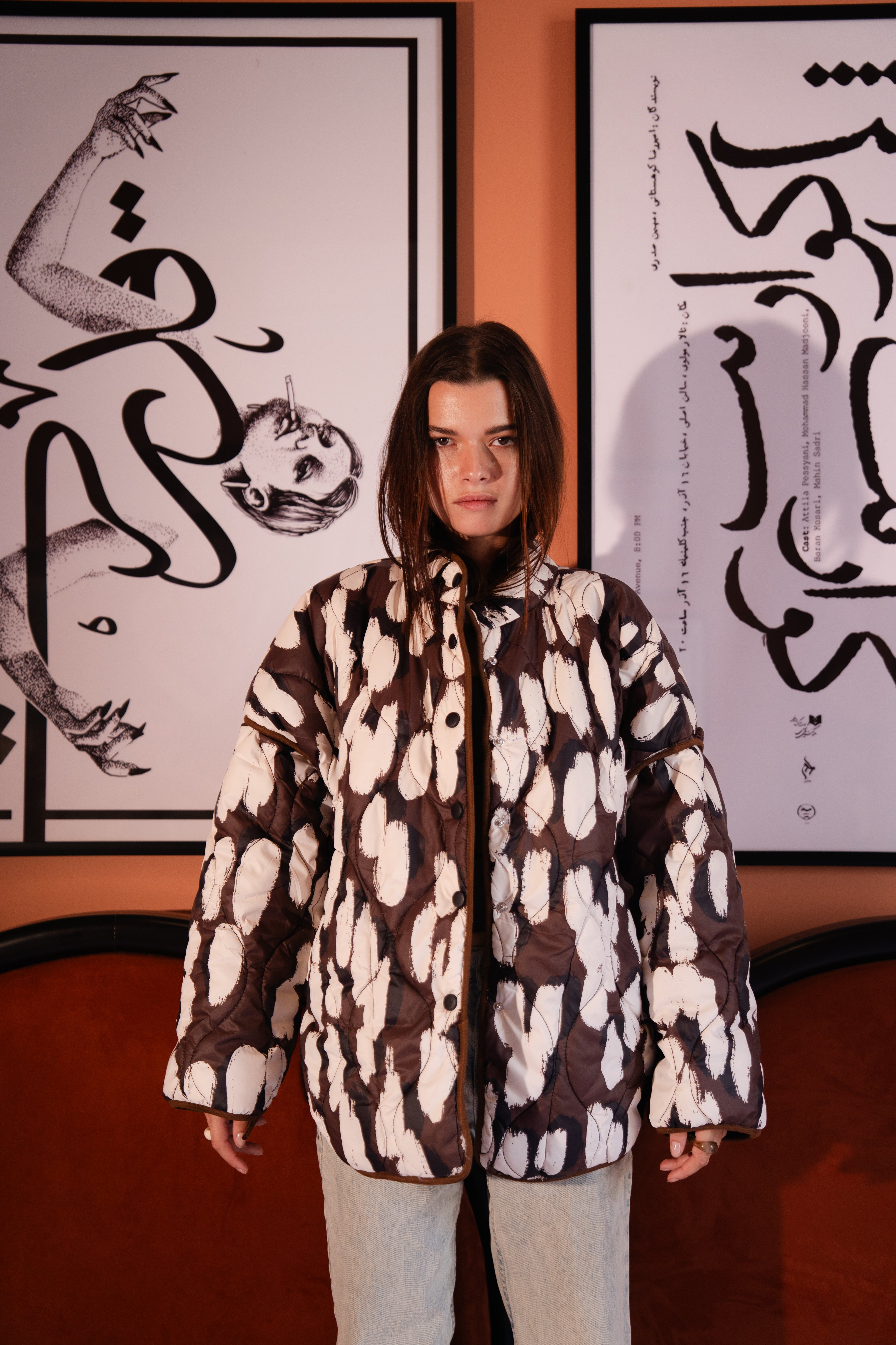 Quilted Jacket in Brown