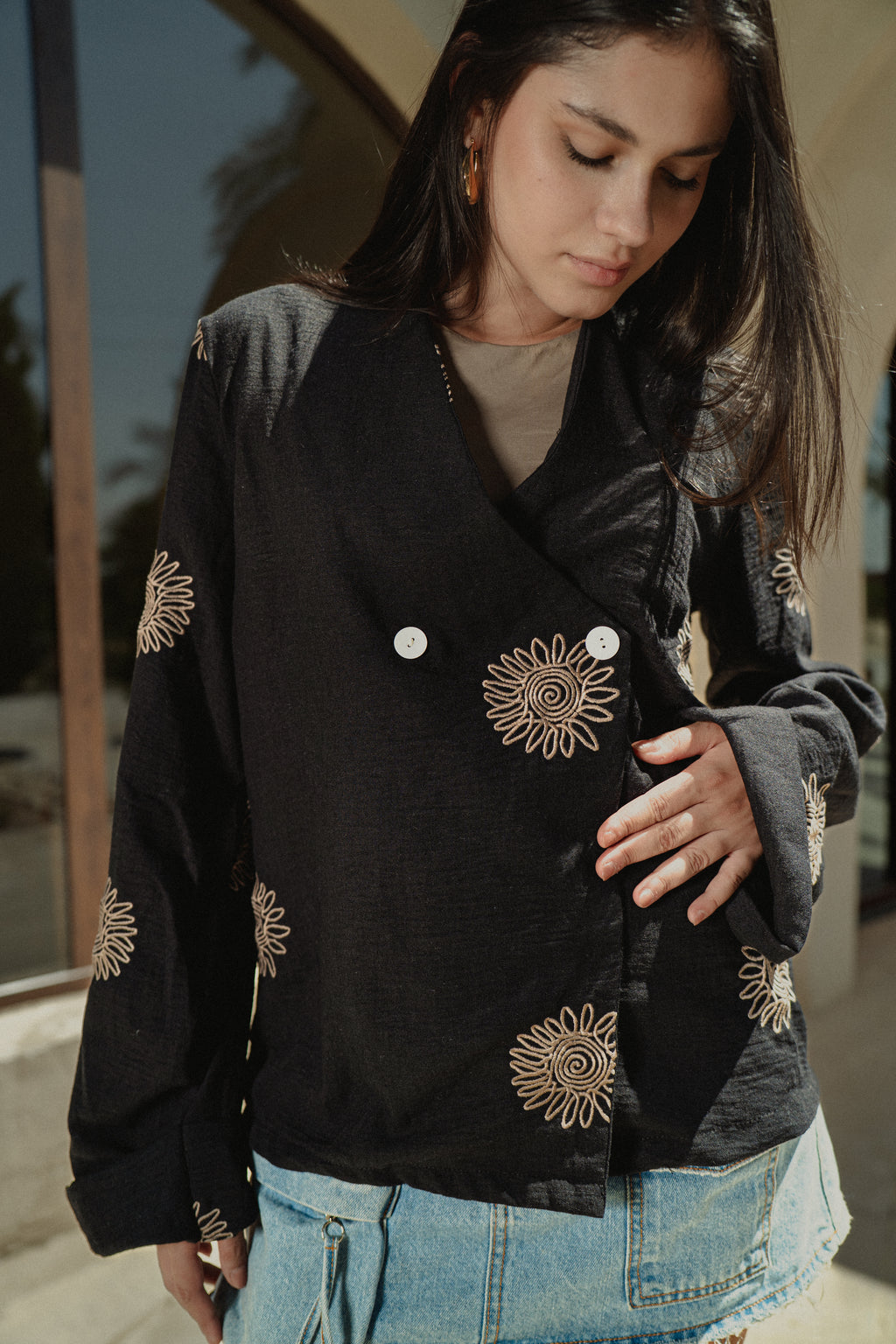 Sa World embroidery shirt - The Sunflower