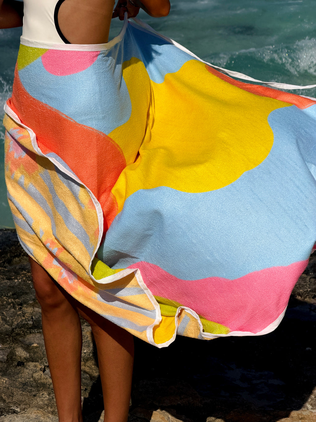 Long towel wrap skirt