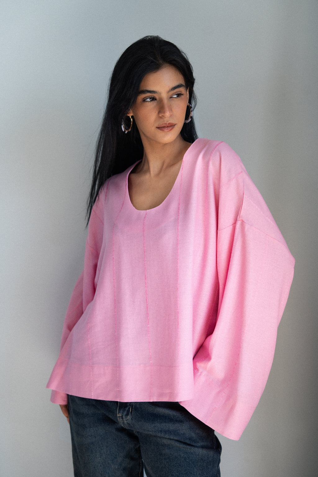 Candy Linen Top - Pink