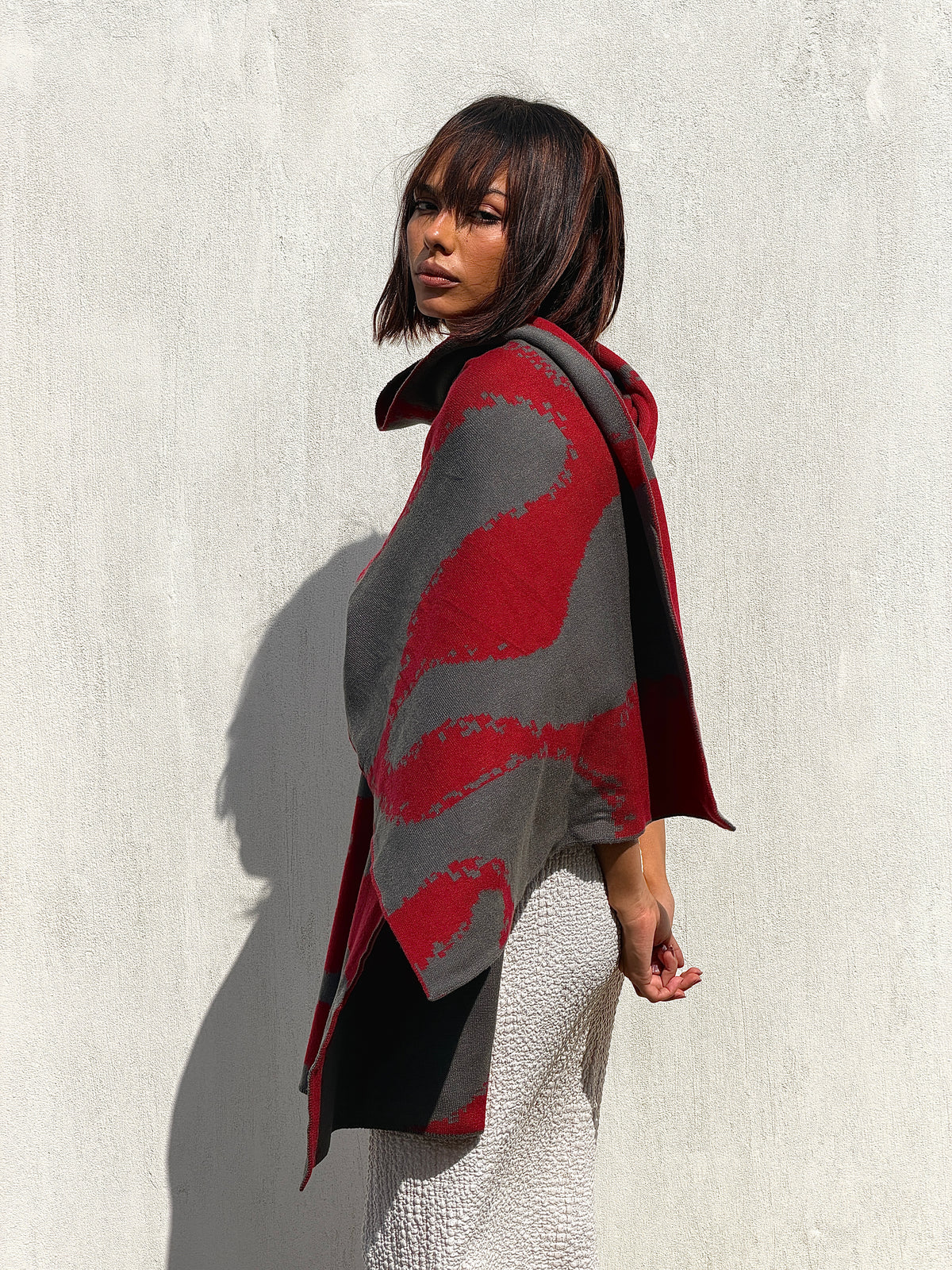 Areeba Scarf - Olive X Maroon