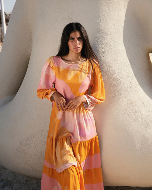 Cloud dress with full sleeves