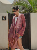 Shades of pink knotted Kimono