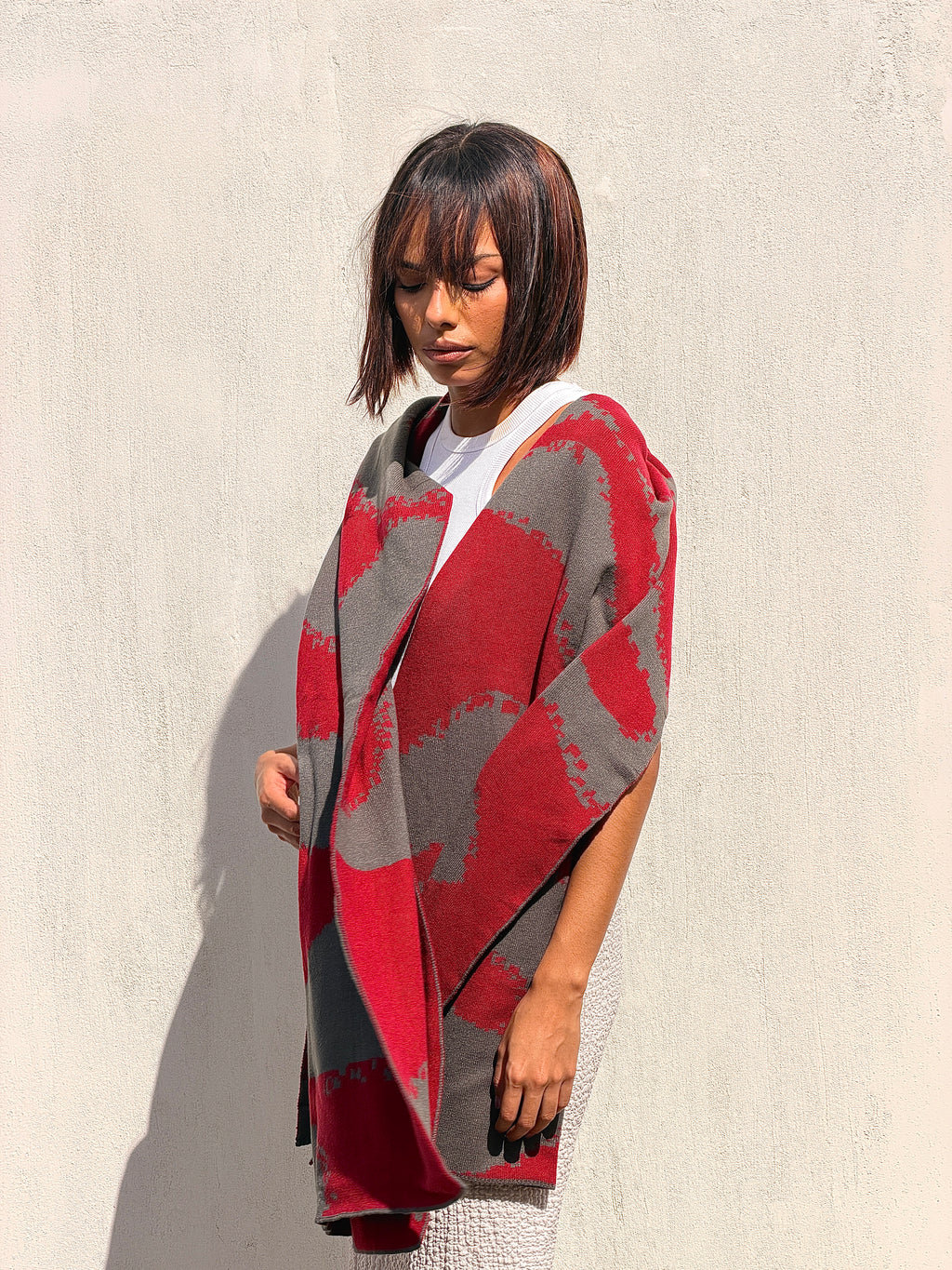 Areeba Scarf - Olive X Maroon