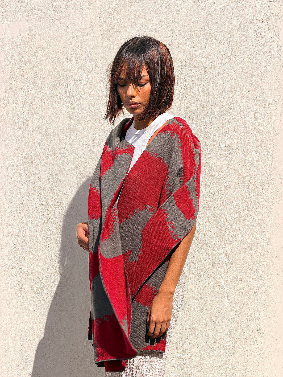 Areeba Scarf - Olive X Maroon