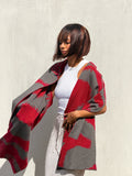 Areeba Scarf - Olive X Maroon