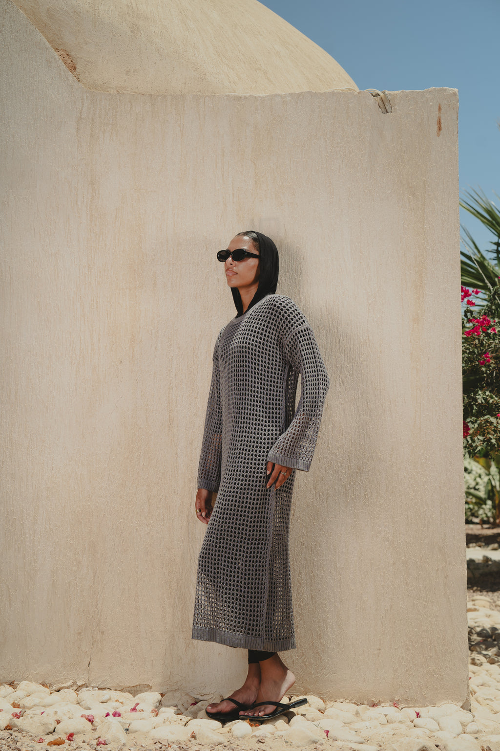 Crochet dress - Grey