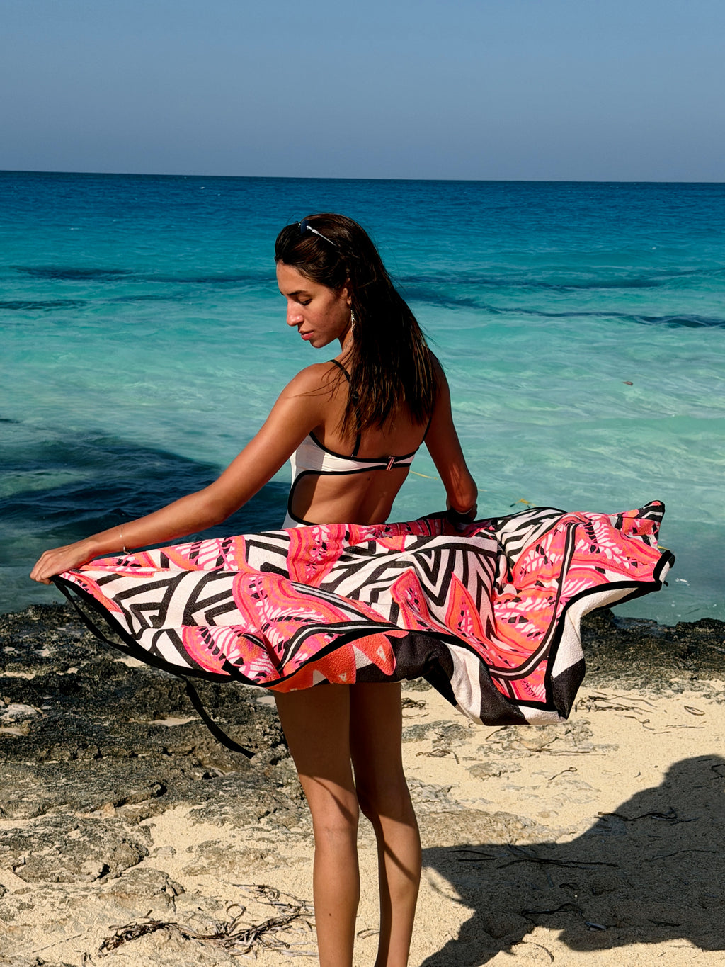 Long towel wrap skirt