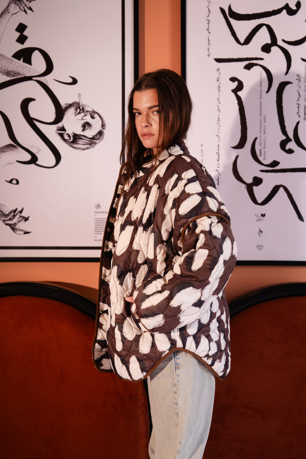 Quilted Jacket in Brown