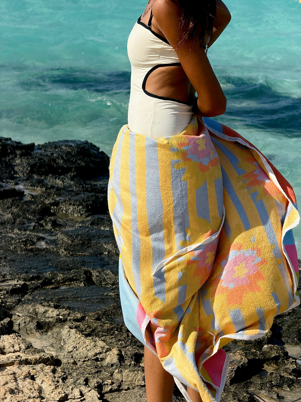 Long towel wrap skirt
