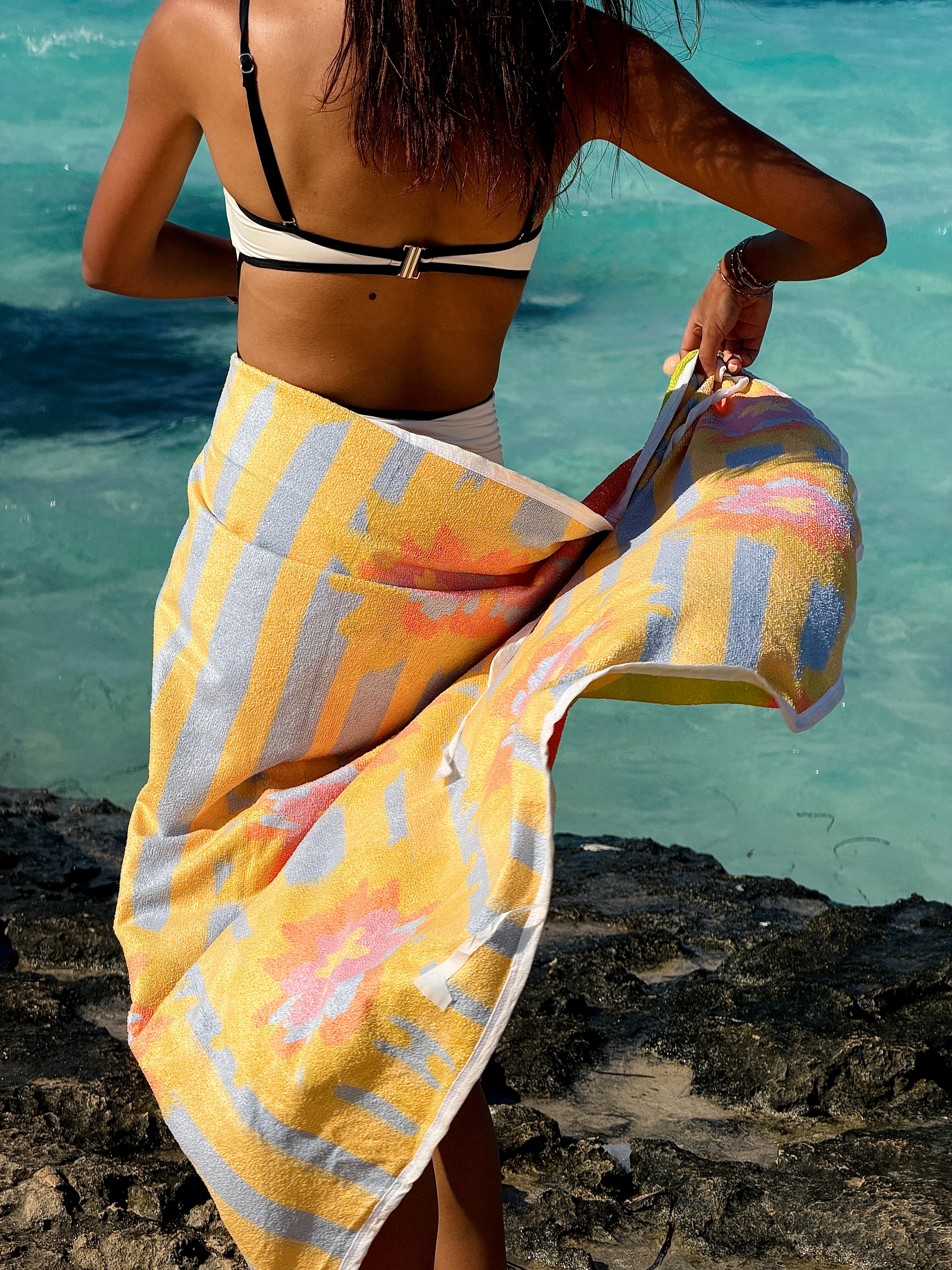 Long towel wrap skirt