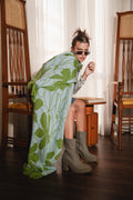 Sienna Scarf Light Blue x Light Green