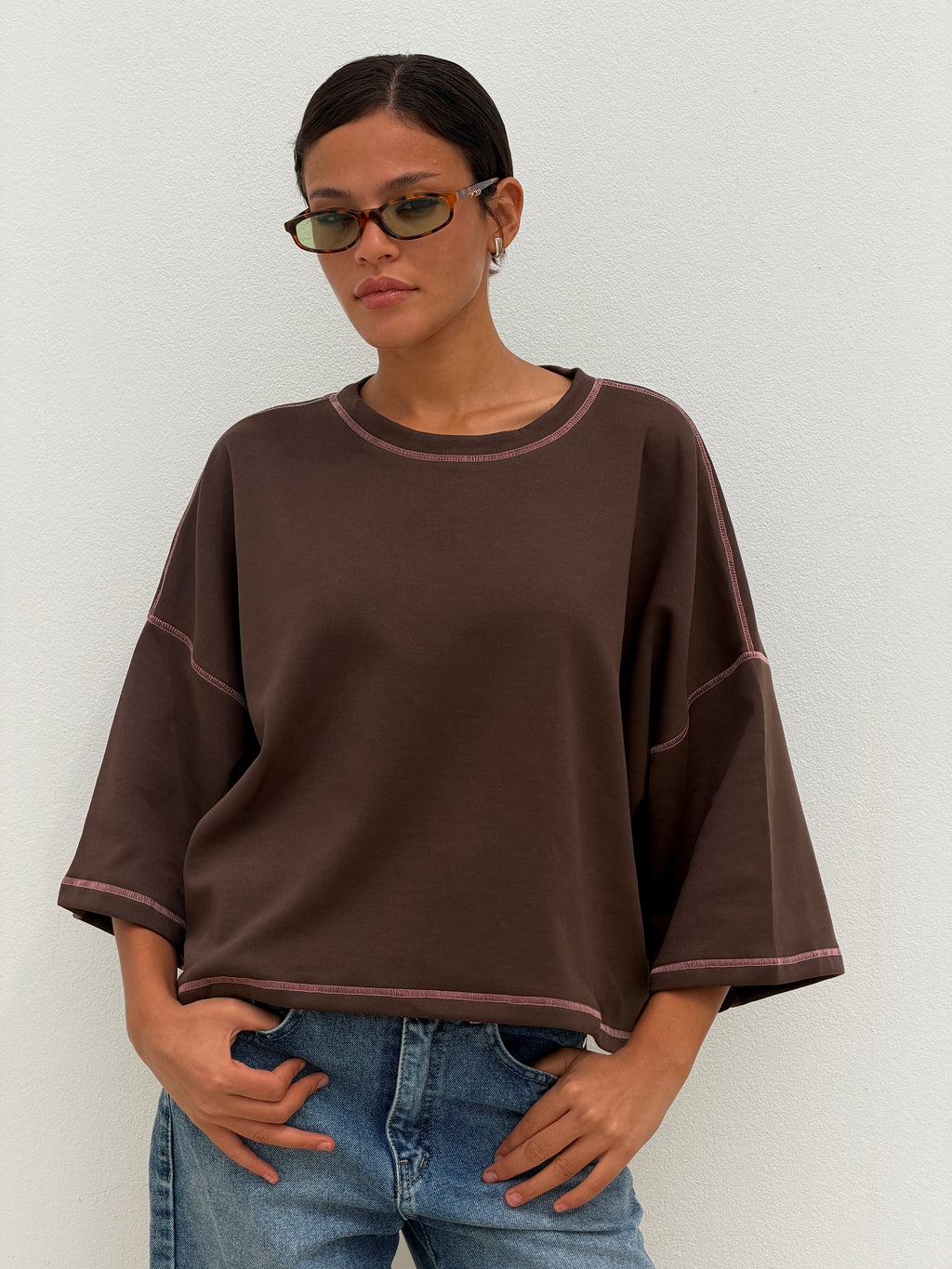 On The Go Tee - Brown