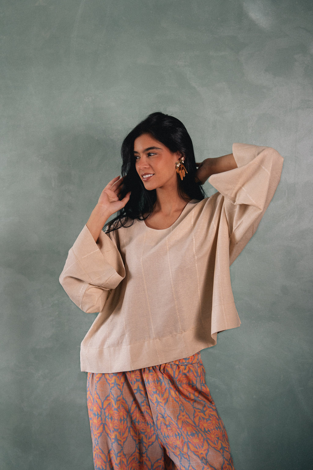 Candy Linen Top - Beige