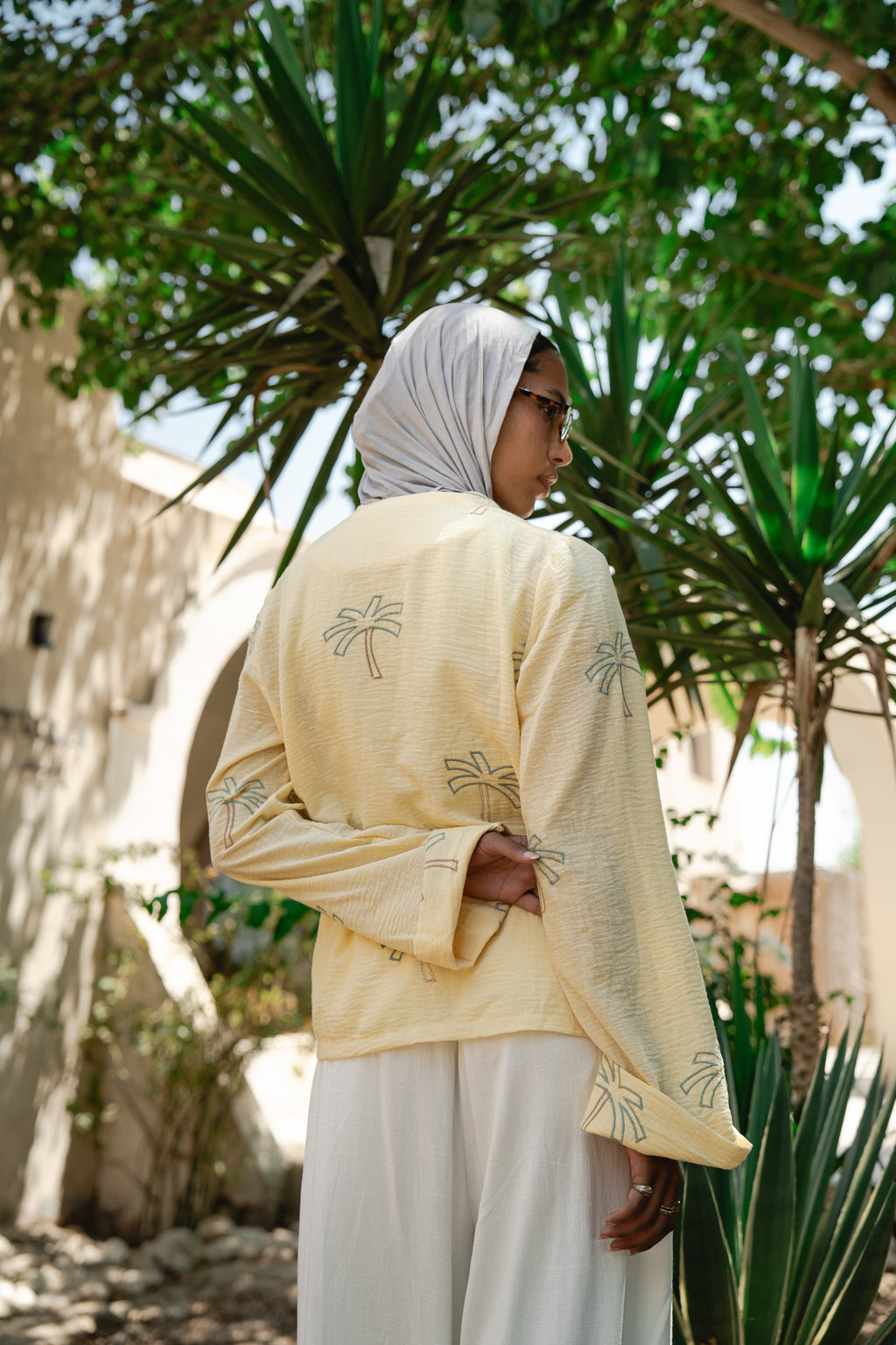Sa World embroidery shirt - The Palm