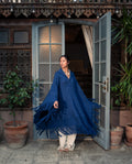 zoya poncho-blue
