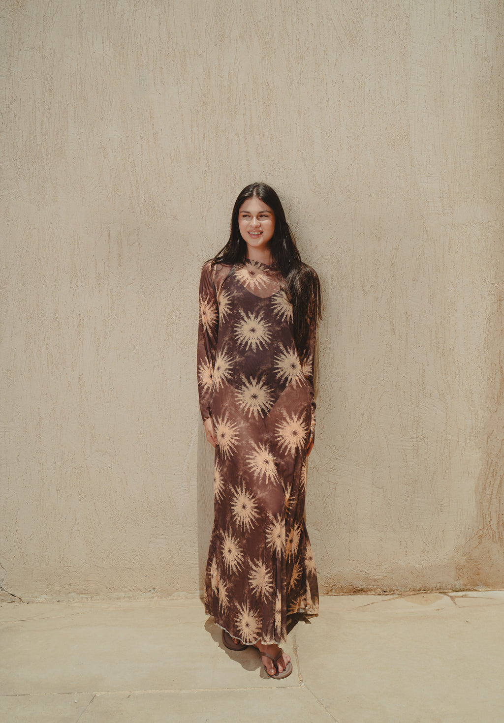 Sunny mesh coverup - Brown