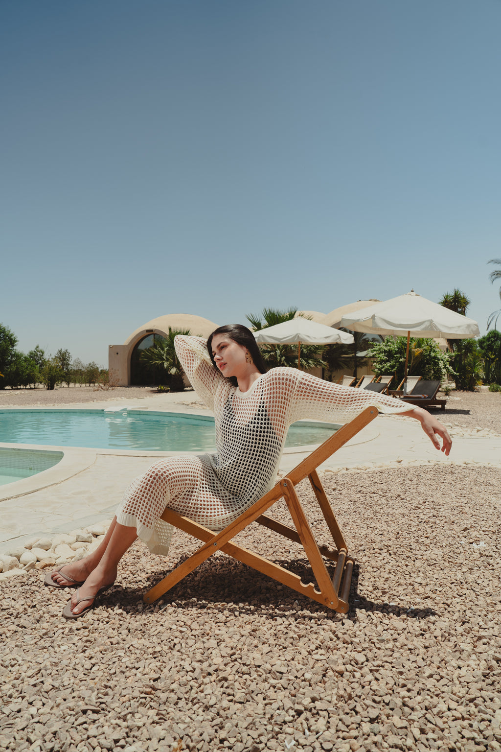 Crochet dress - Offwhite