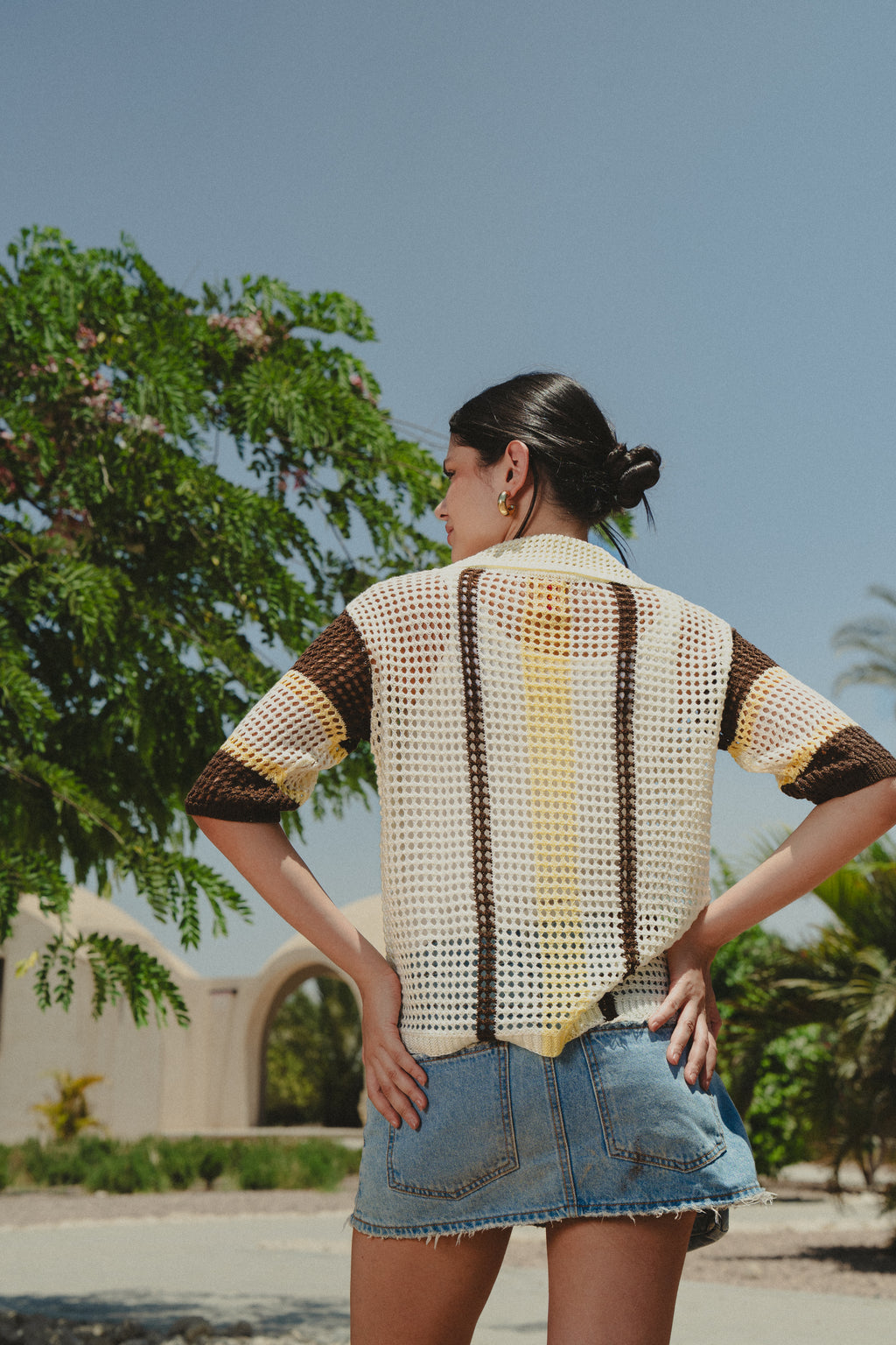 Multicolor crochet shirt