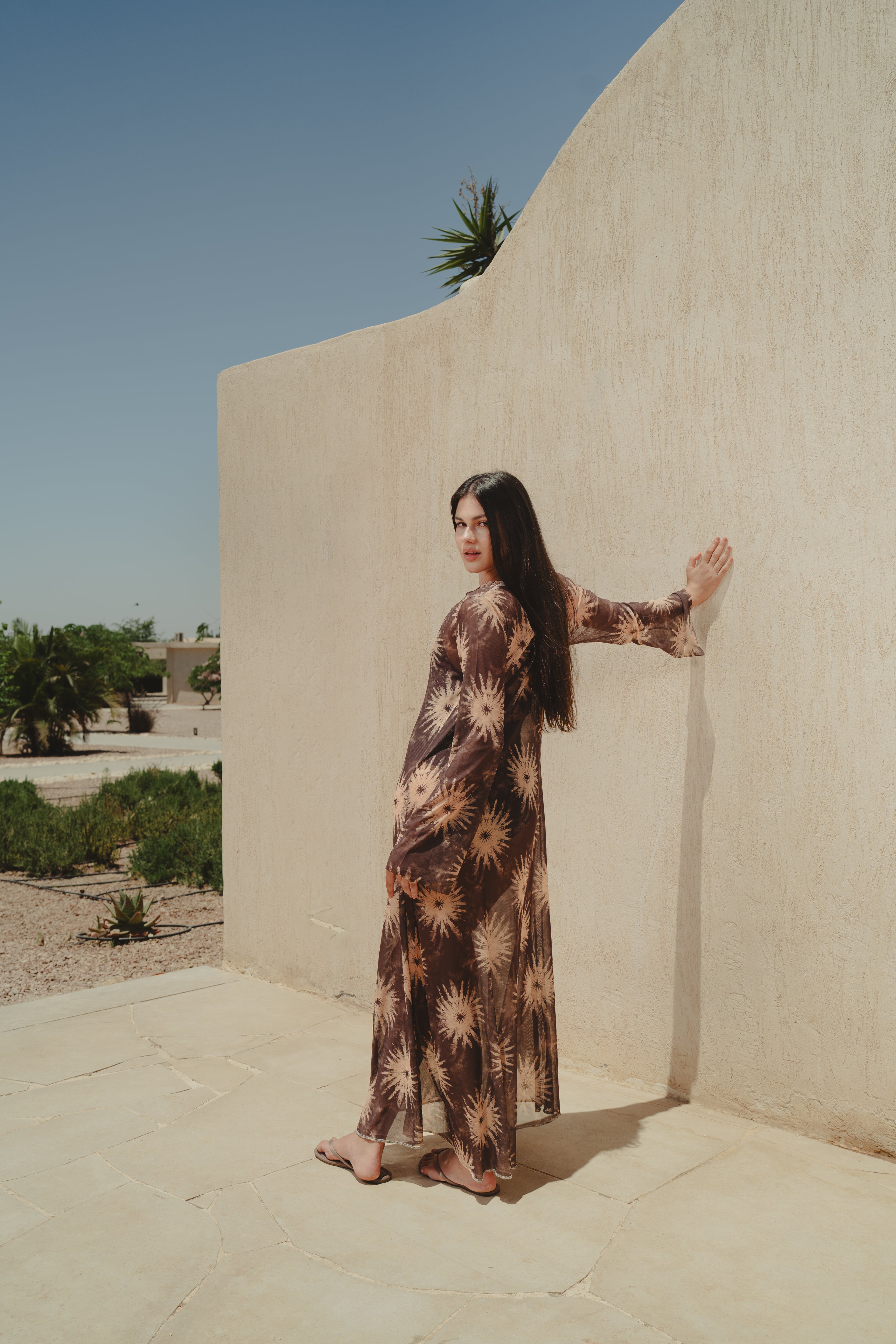 Sunny mesh coverup - Brown