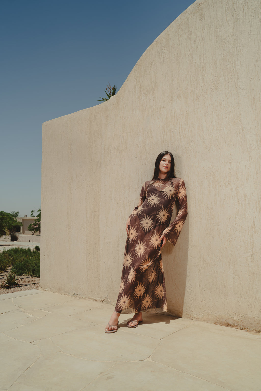 Sunny mesh coverup - Brown