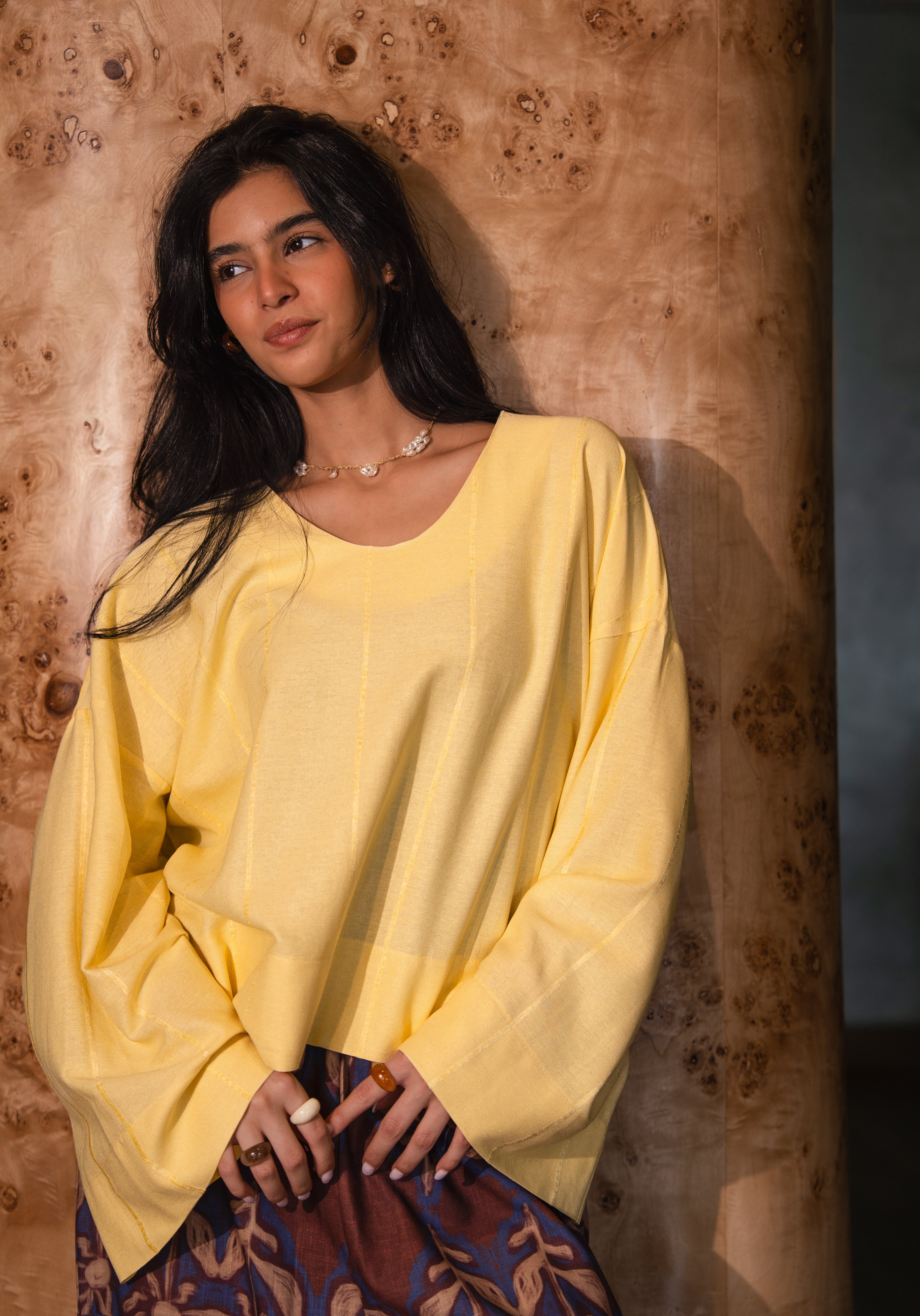 Candy Linen Top - Yellow